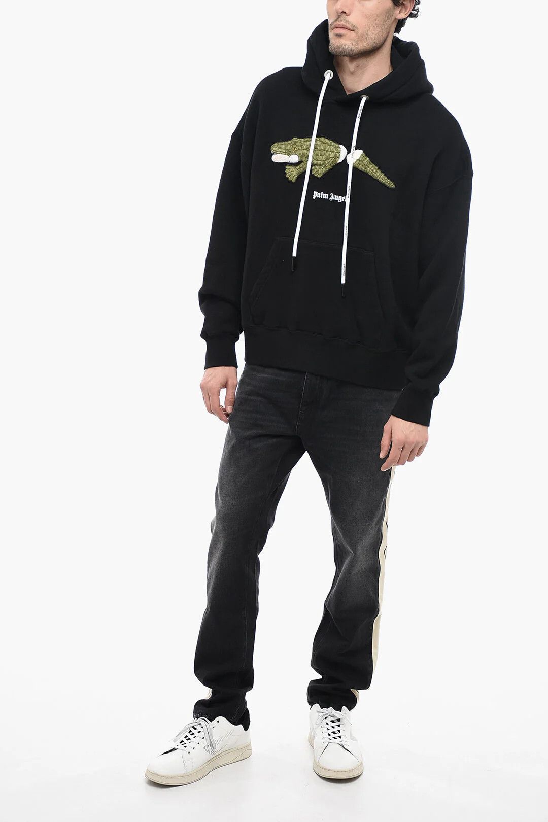 Palm Angels og1mm0326 Cotton Hoodie in Black Size US M / EU 48-50 / 2 - 4 Thumbnail