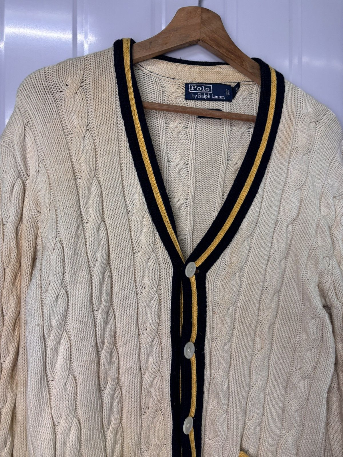 Polo Ralph Lauren RARE! Vintage 90’s Polo Ralph Lauren Cable-Knit Size US M / EU 48-50 / 2 - 5 Thumbnail