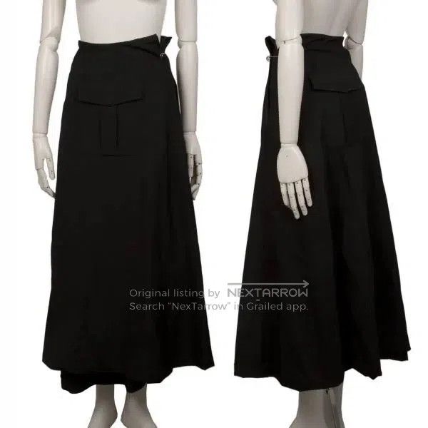 Comme des Garcons Comme Des Garcons size M Black vintage design half skirt Size 23" - 1 Thumbnail