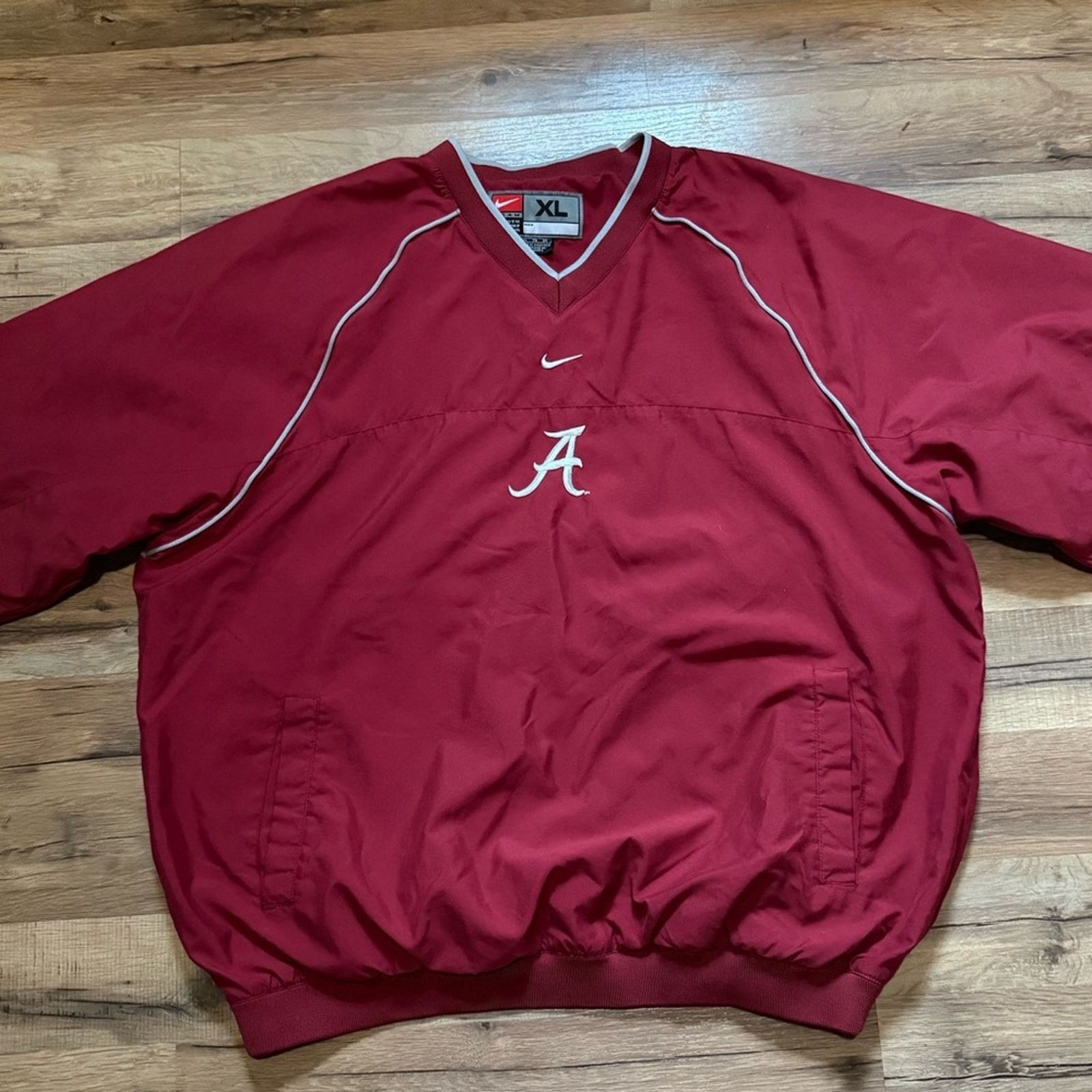 Nike 90s Nike Alabama Crimson Tide Center Swoosh Windbreaker Size US XL / EU 56 / 4 - 2 Thumbnail