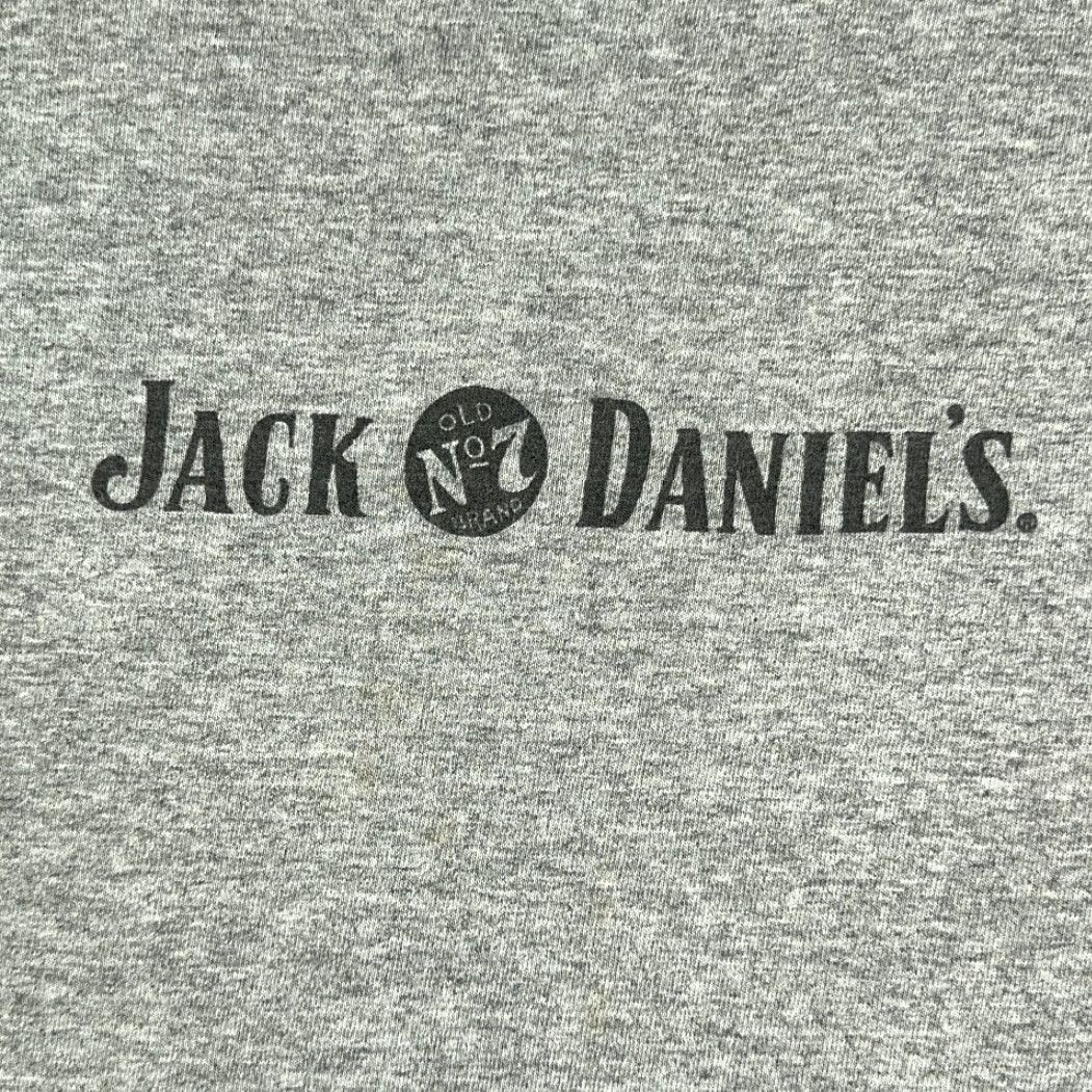 Gildan VINTAGE Jack Daniels Shirt Adult LARGE Gray Old No 7 Brand Spell Out Whiskey Y2K Shirt Mens Size US L / EU 52-54 / 3 - 2 Thumbnail