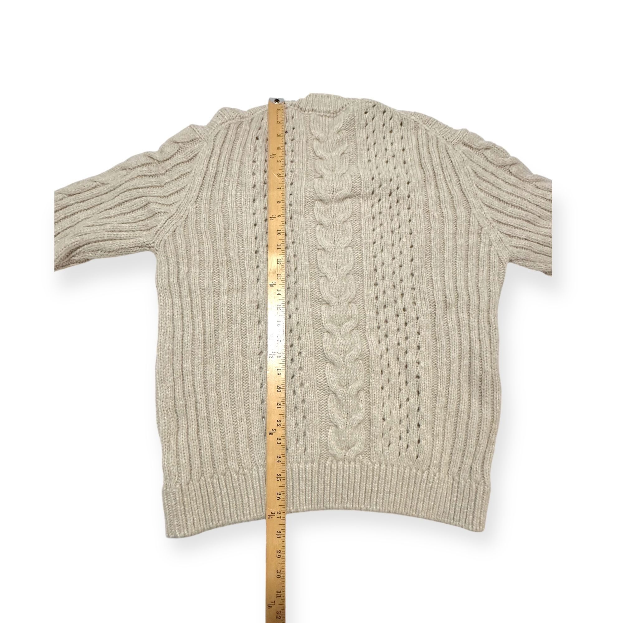 Nanushka Nanushka Arwan Alpaca Cable Knit Sweater L Beige Oversized Size L / US 10 / IT 46 - 10 Thumbnail