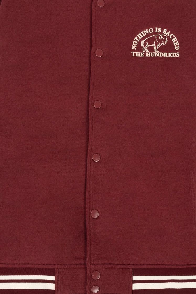 The Hundreds The Hundreds Team Fleece Jacket Burgundy Sz. Medium Size US M / EU 48-50 / 2 - 4 Thumbnail