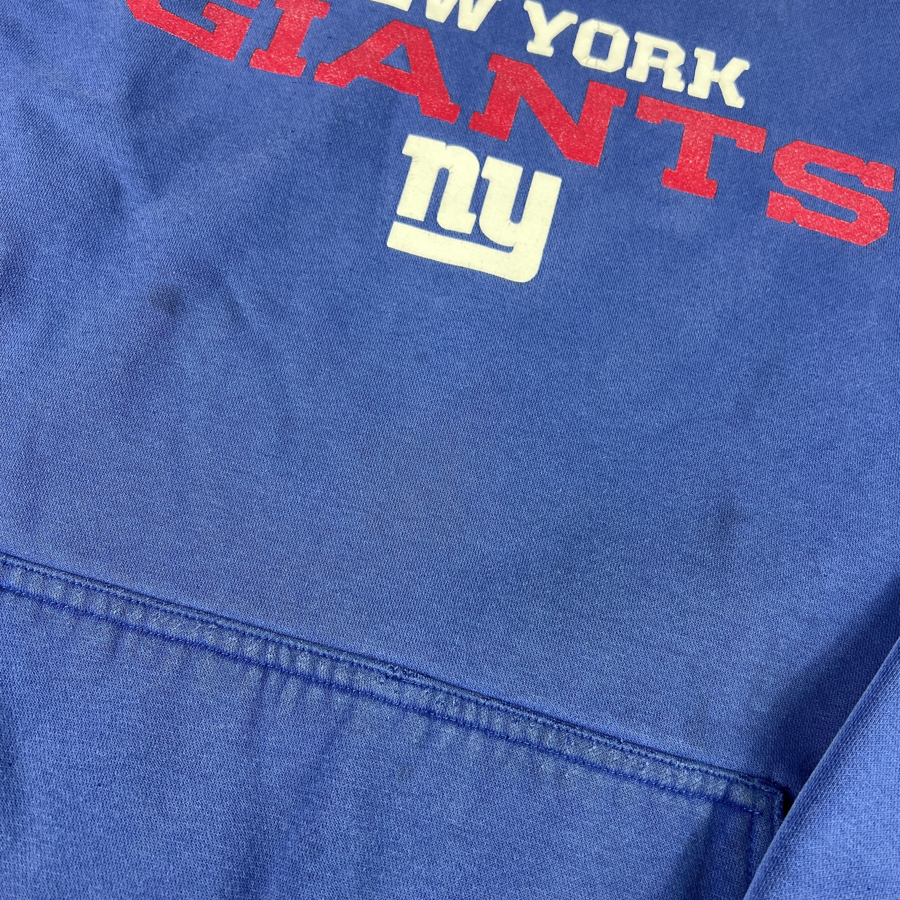 NFL × Reebok Y2K Reebok New York Giants Sweatshirt Blue Thrashed Hoodie Size US XXL / EU 58 / 5 - 2 Thumbnail