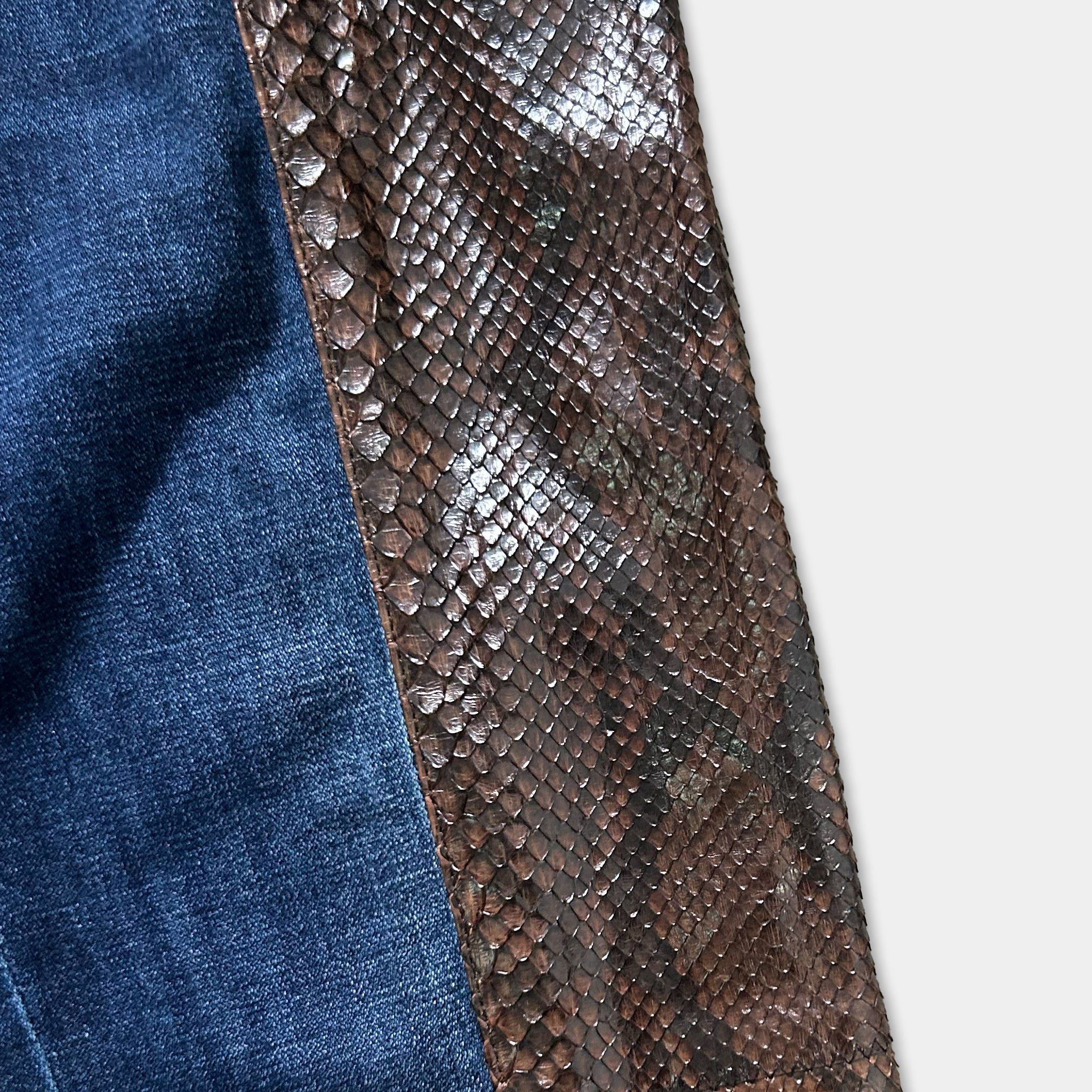 Dolce & Gabbana Dolce & Gabbana 2010's Genuine Python Denim Jeans Size US 30 / EU 46 - 3 Thumbnail