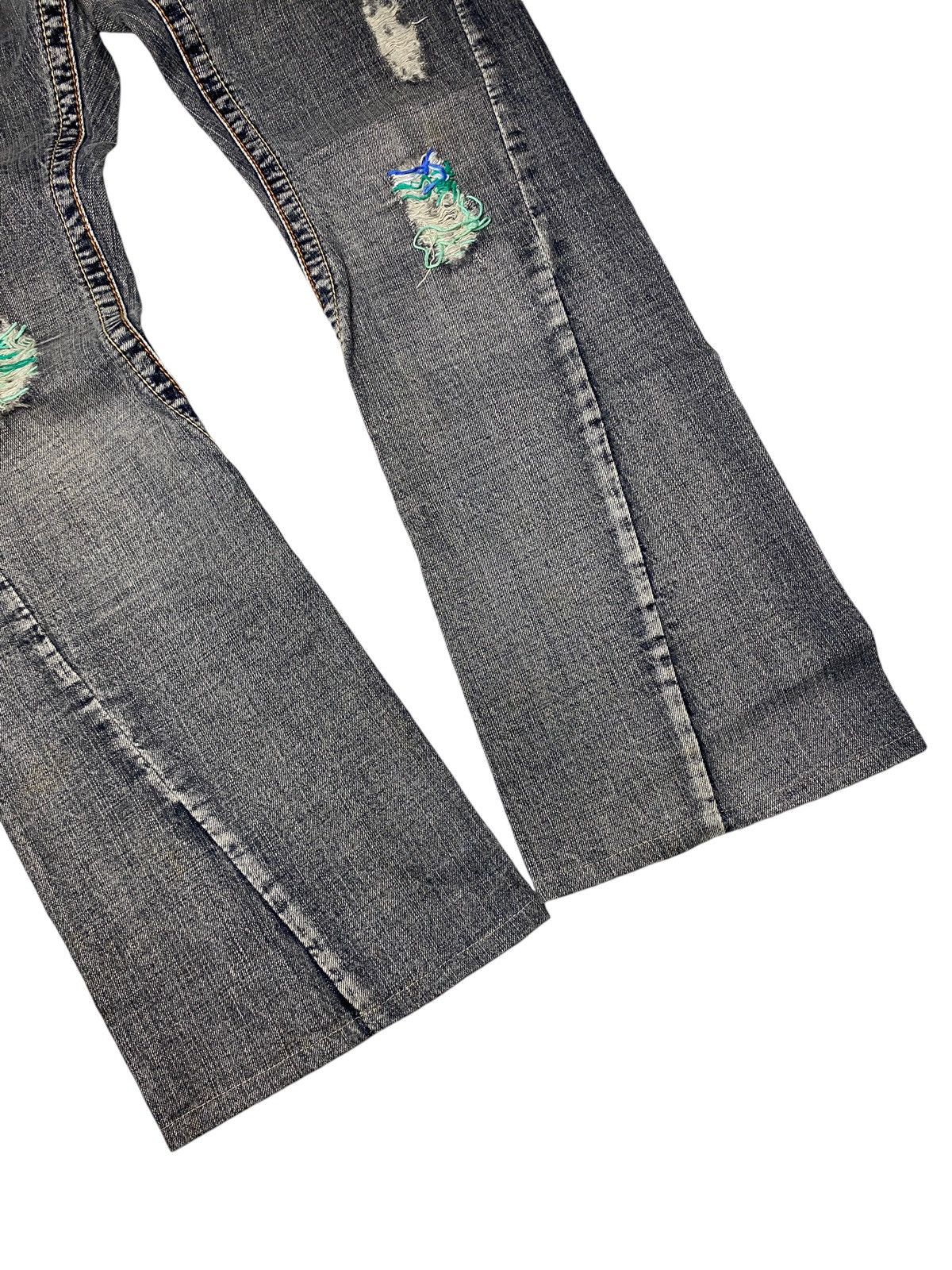 If Six Was Nine 2000's Semantic Design Flared Snakeskin Spiral Jeans Size US 28 / EU 44 - 7 Thumbnail