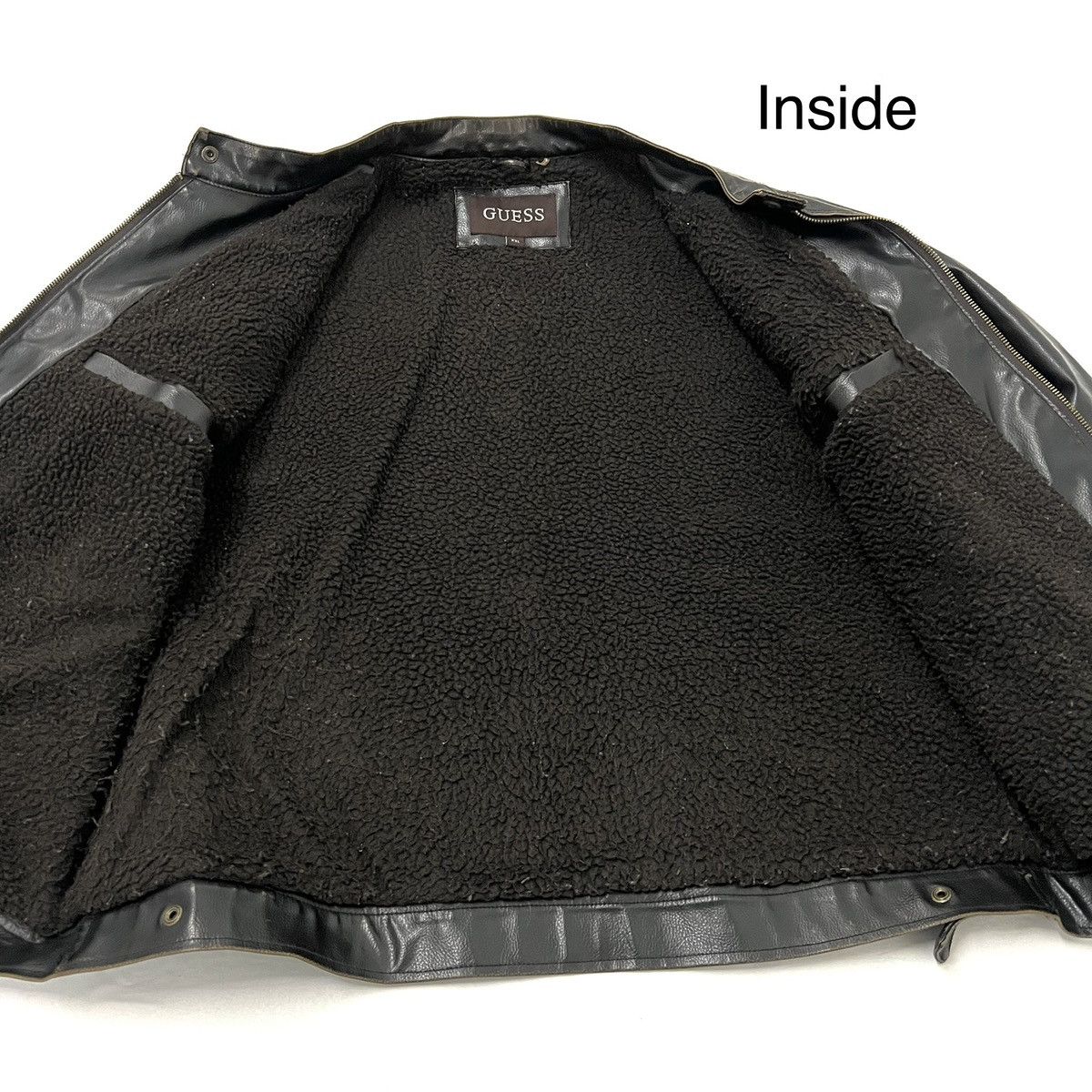 Guess Y2K Vintage Guess Faux Leather Sherpa Lined Jacket Men’s XXL Size US XXL / EU 58 / 5 - 8 Thumbnail