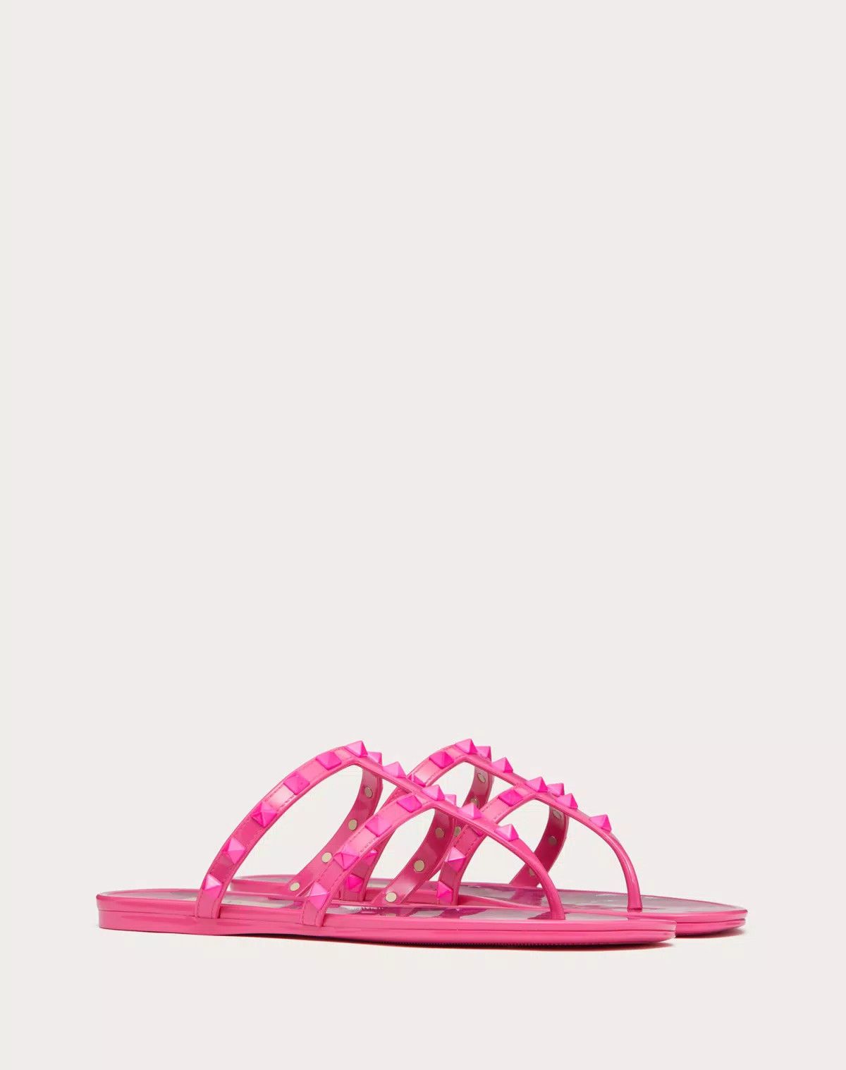 Valentino o1s1wg110426 Rockstud Low Thong Sandals Polymeric Material Size US 10 / IT 40 - 2 Thumbnail