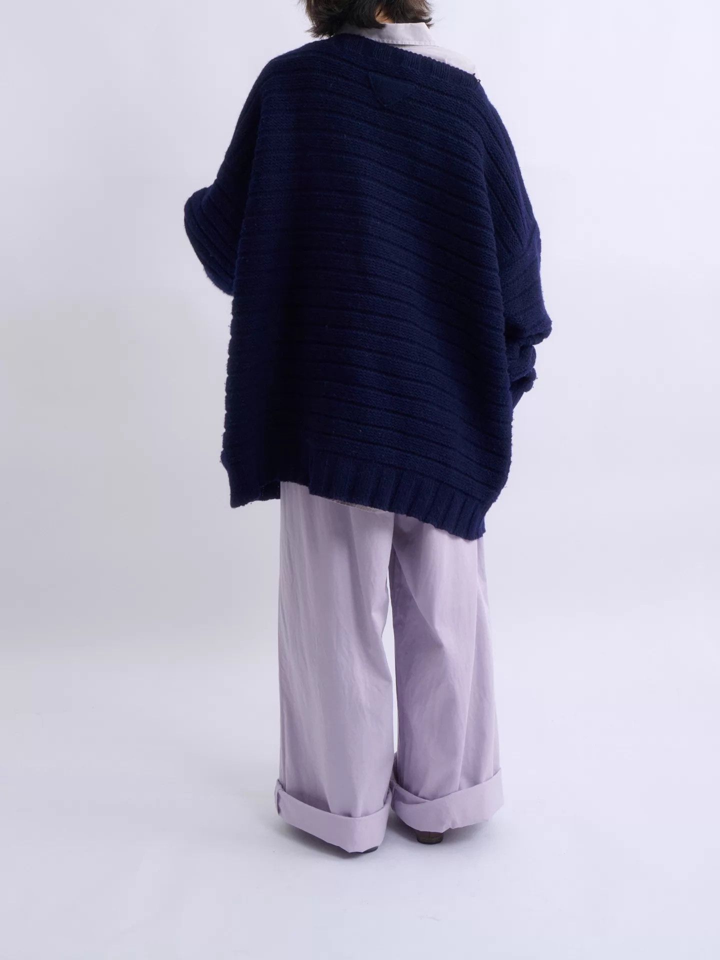 Prada PRADA by RAF SIMONS Navy Oversized Wool Sweater Size 48 Size US M / EU 48-50 / 2 - 3 Thumbnail