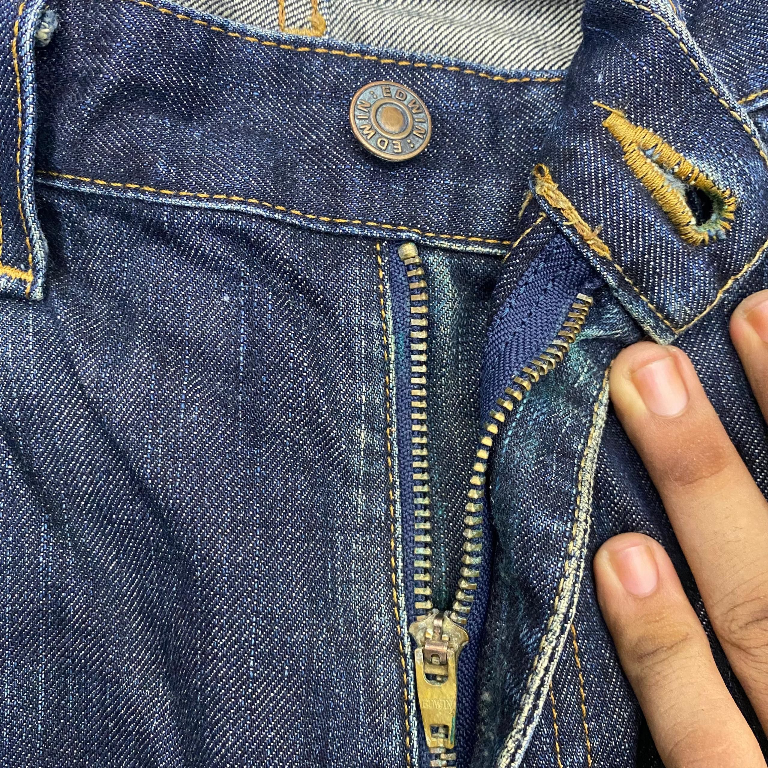 Edwin 💥Best Offer💥Vintage Edwin 503 Distressed Denim Size US 31 - 14 Thumbnail