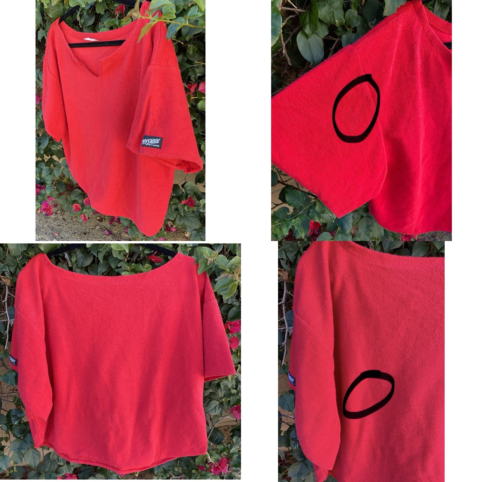 Vintage VINTAGE Physique Bodywear Red Terry Gym Top Unisex Adult Shirt Short Sleeve One Size 80s Theme Size US M / EU 48-50 / 2 - 9 Thumbnail