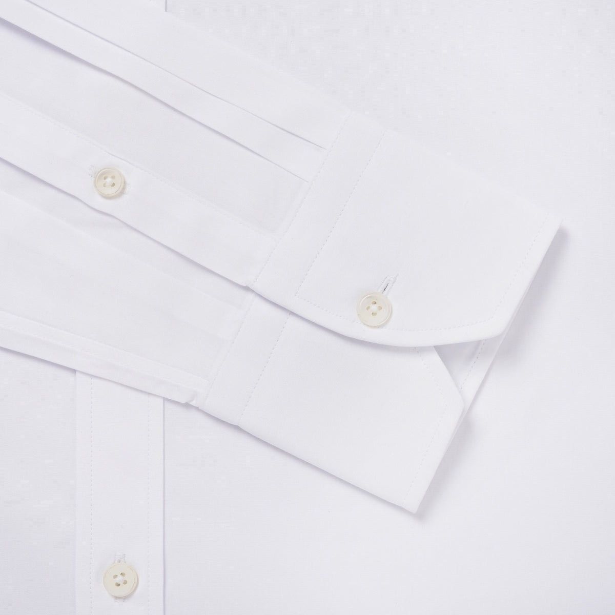 Thomas Pink Thomas Pink White Tailored Fit Dress Ramses Poplin Shirt Size US M / EU 48-50 / 2 - 3 Thumbnail