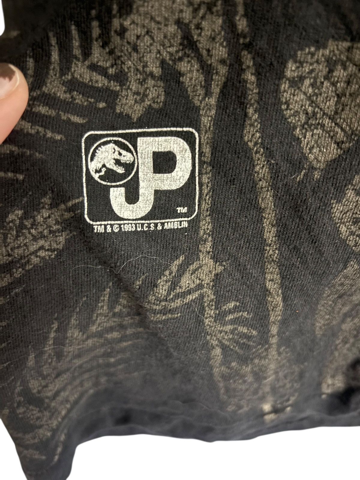 Hanes Vintage 1993 Jurassic Park AOP Promo T-Shirt Size US XL / EU 56 / 4 - 3 Thumbnail