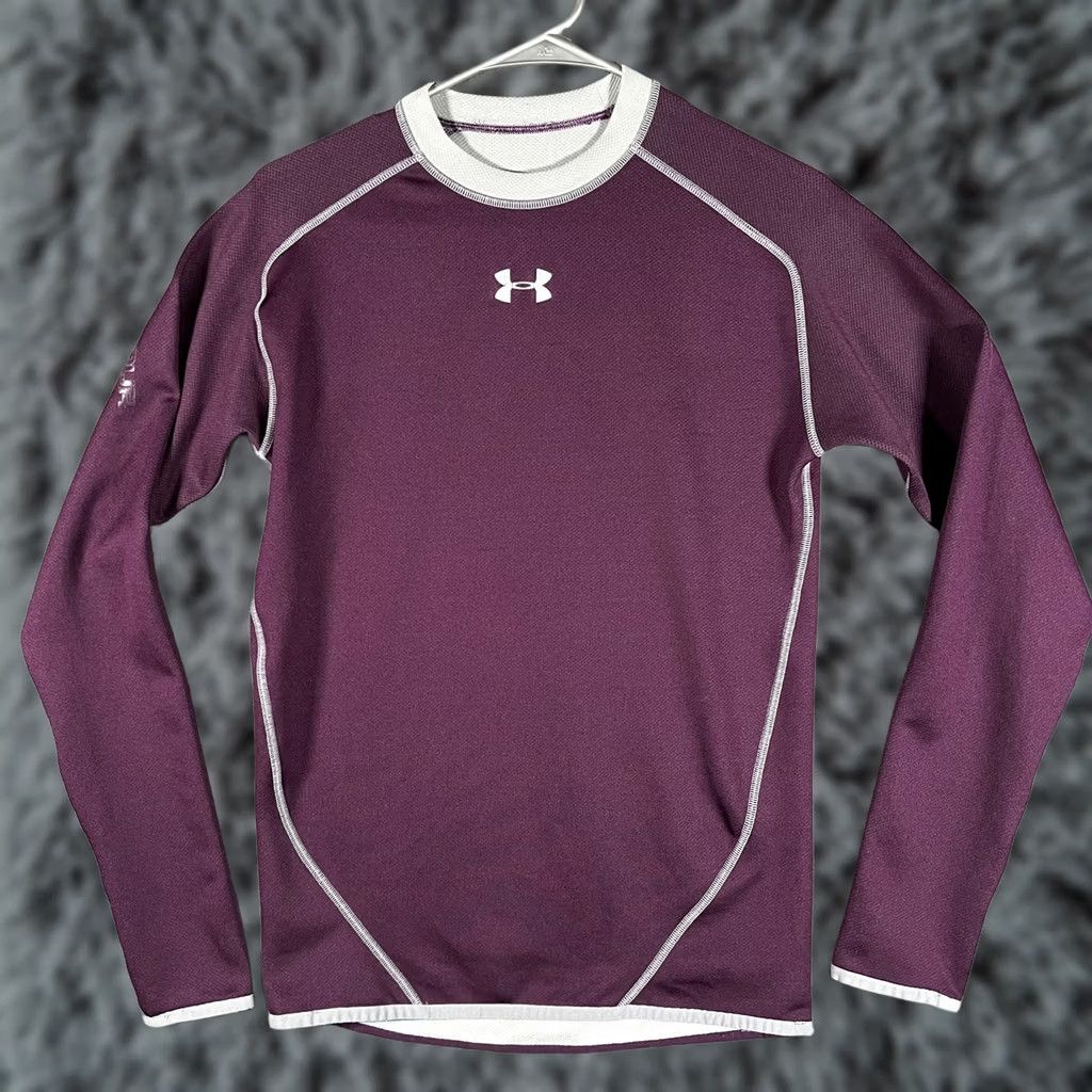 Under Armour Under Armour Shirt Mens S Purple Long Sleeve Reversible Performance Shirt Size US S / EU 44-46 / 1 - 1 Thumbnail