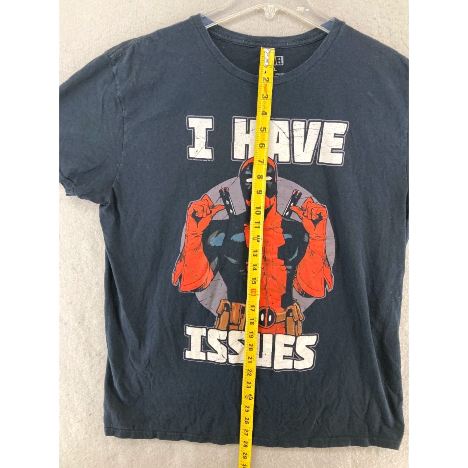 Vintage Marvel Deadpool TShirt XL Black Men Shirt Crew Neck Cotton Jersey Graphic Print XS? Size US XL / EU 56 / 4 - 3 Thumbnail