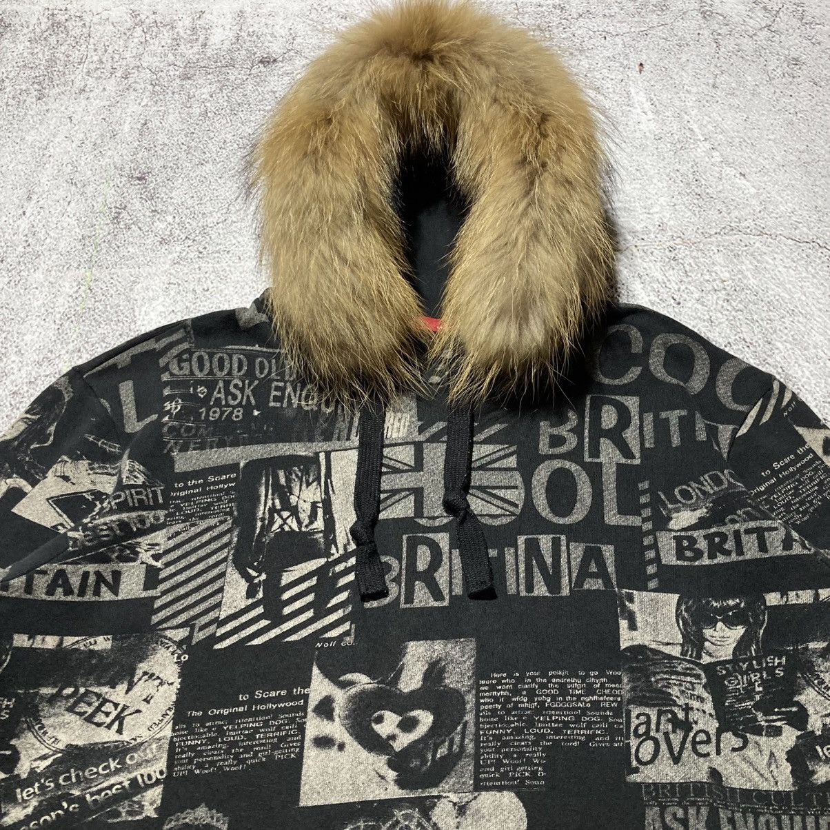 Japanese Brand 2000s Ask Enquired British England Punk Style Fur Hoodie Size US XL / EU 56 / 4 - 5 Thumbnail