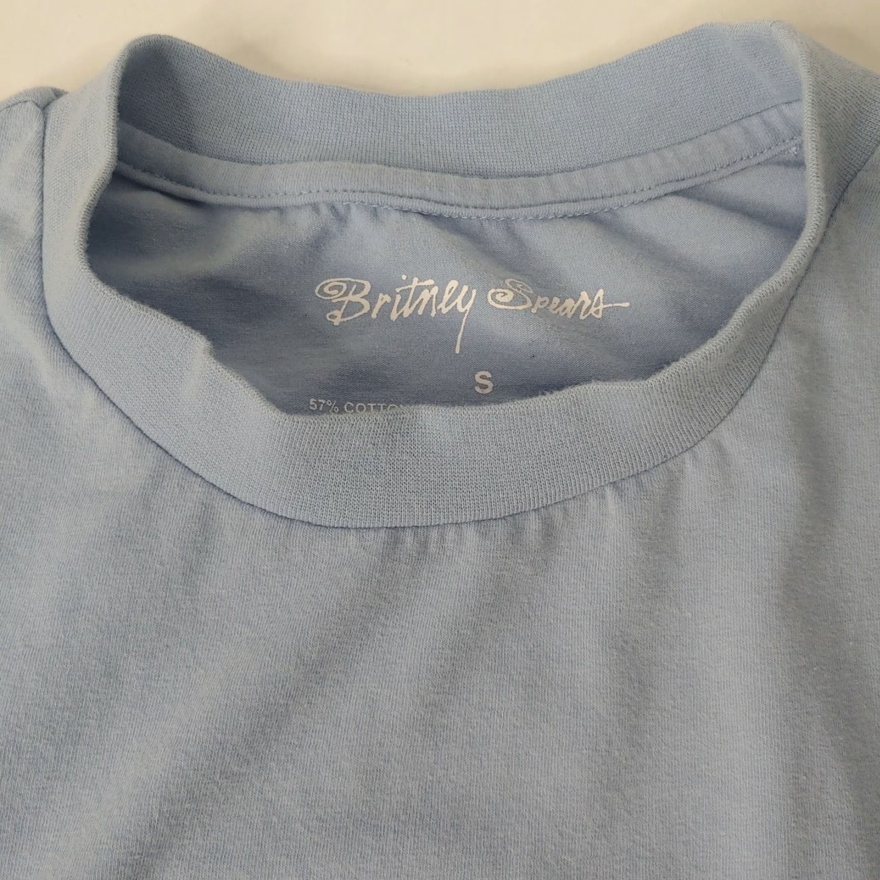 Vintage Britney Spears Sleepshirt T Shirt Short Light Blue Short Sleeve Juniors Size S / US 4 / IT 40 - 4 Thumbnail