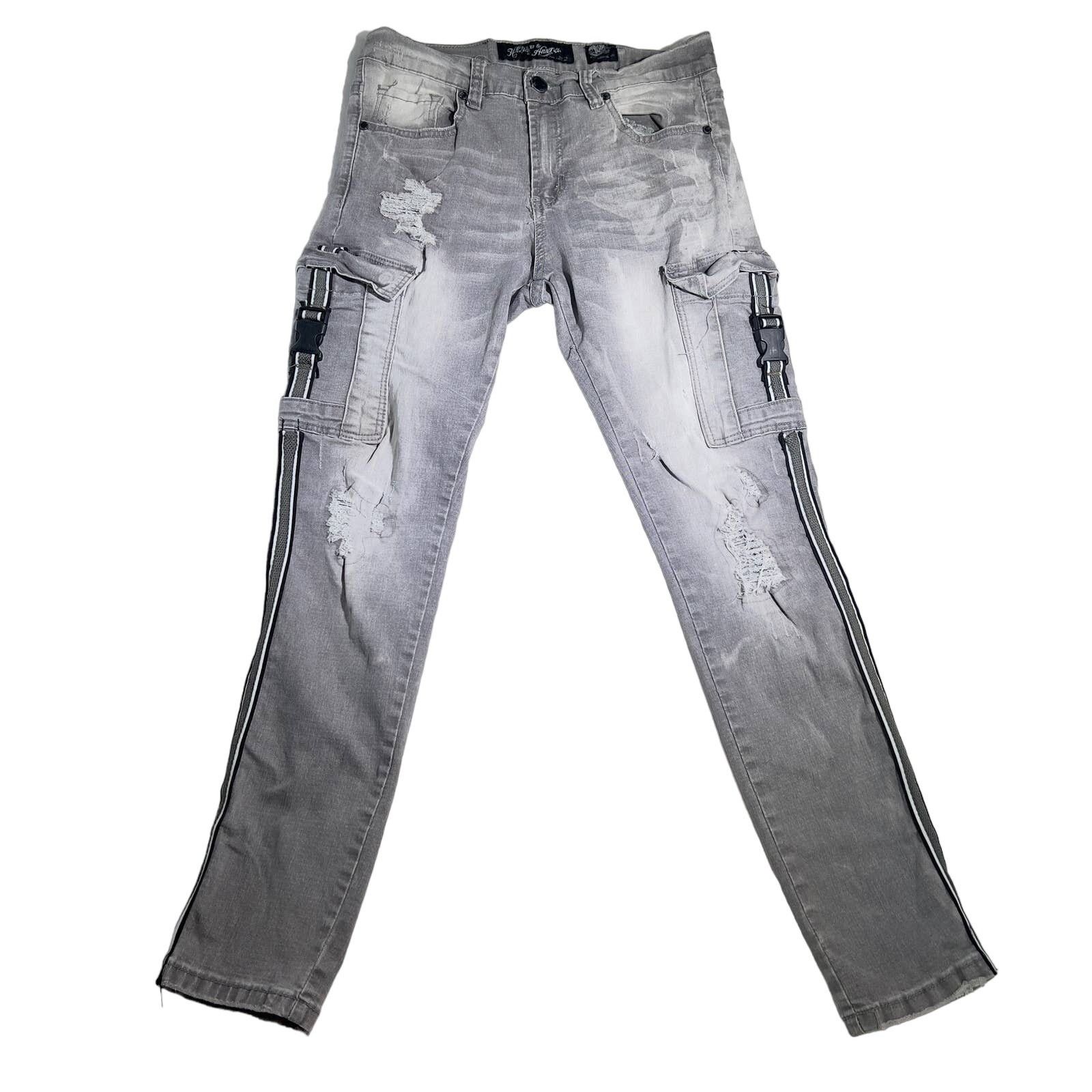 Other Heritage America 1776 Denim Jeans Men's 32w x 32L Grey Cargo Size US 32 / EU 48 - 1 Thumbnail