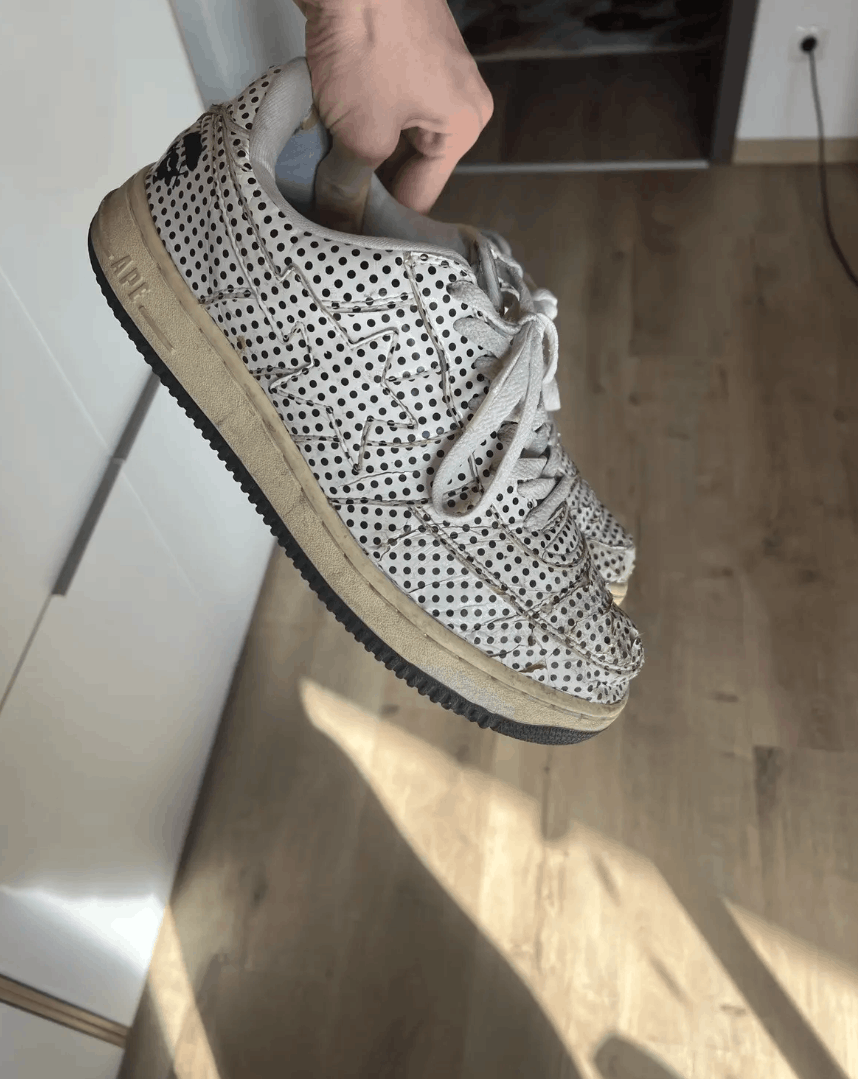 Bape × Kaws Bape x Kaws Vintage Bapesta AF1 Polka Dot Chompers FS-029 Size US 10.5 / EU 43-44 - 4 Thumbnail