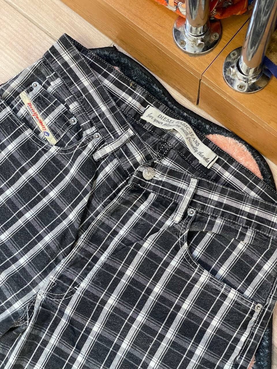 Diesel × Vintage Diesel Industry Vintage Check Denim Pants Size US 32 / EU 48 - 5 Thumbnail