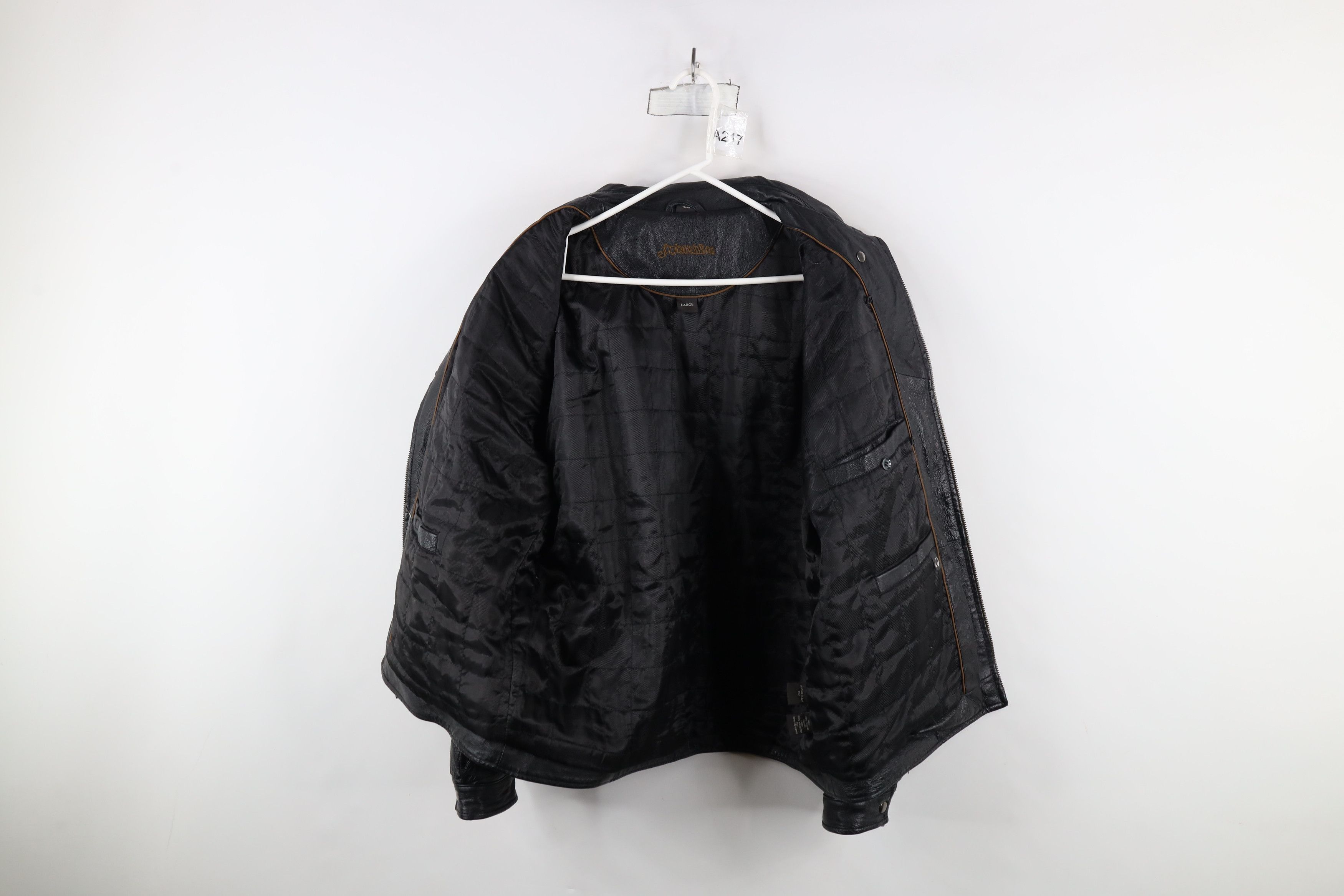 Vintage Vintage 90s Streetwear Leather Buckle Back Full Zip Jacket Size US L / EU 52-54 / 3 - 6 Thumbnail