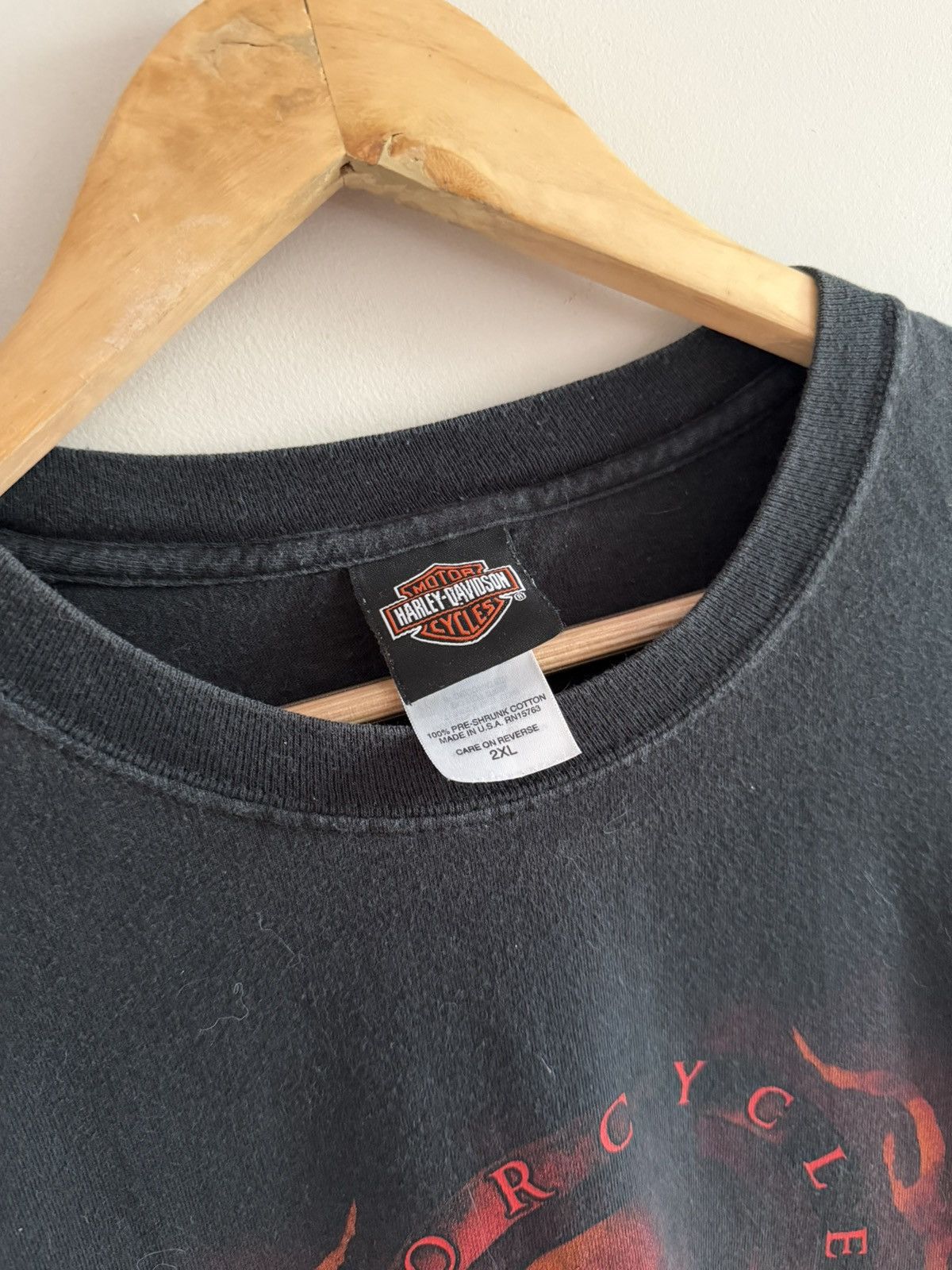 Vintage Vintage 2005 Harley Davidson Moto England Skull T-shirt Size US XXL / EU 58 / 5 - 3 Thumbnail