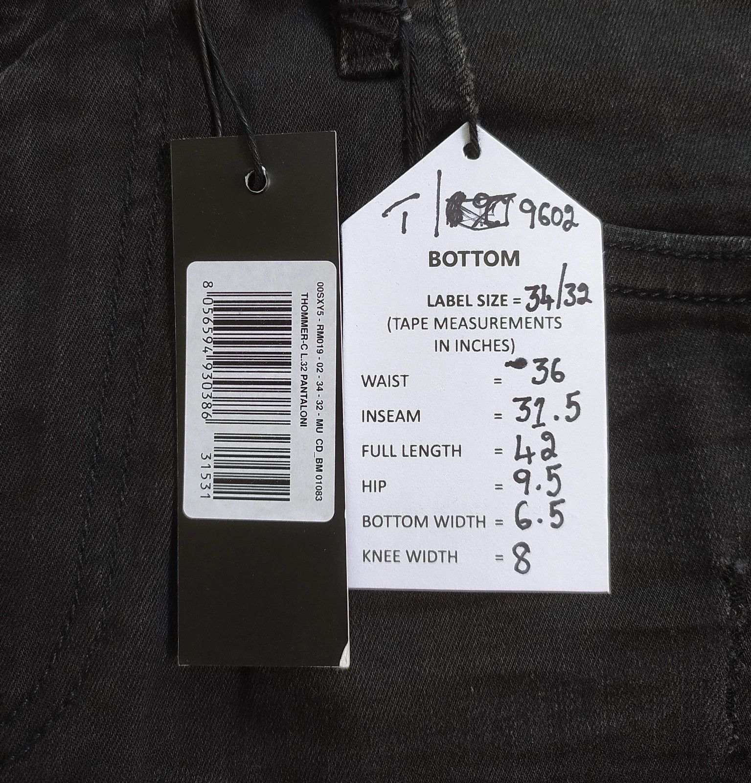 Diesel Diesel THOMMER-C L.32 MENS JEANS T/9602 Size US 34 / EU 50 - 6 Thumbnail