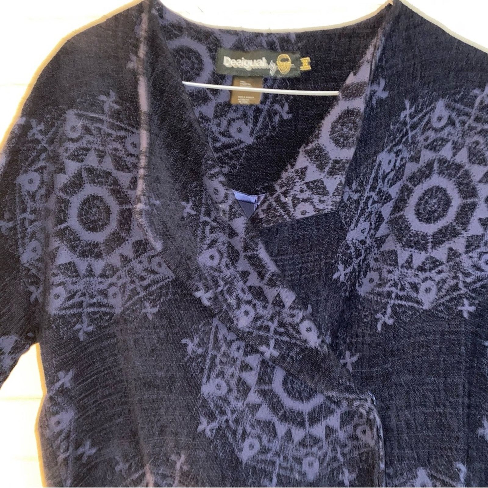 Desigual DESIGUAL $400 38 / 8 / M Purple / Black Cotton Blend Jacket Size M / US 6-8 / IT 42-44 - 9 Thumbnail