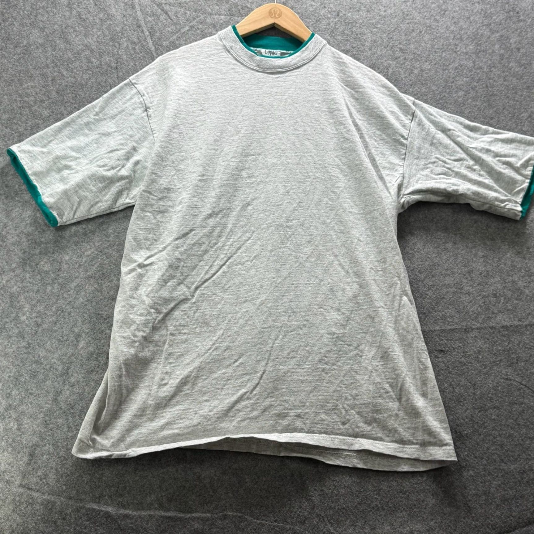 Vintage Vintage Gopher Sport Shirt Mens L Gray Crewneck T-Shirt Contrasting Trim Summer Size US L / EU 52-54 / 3 - 2 Thumbnail