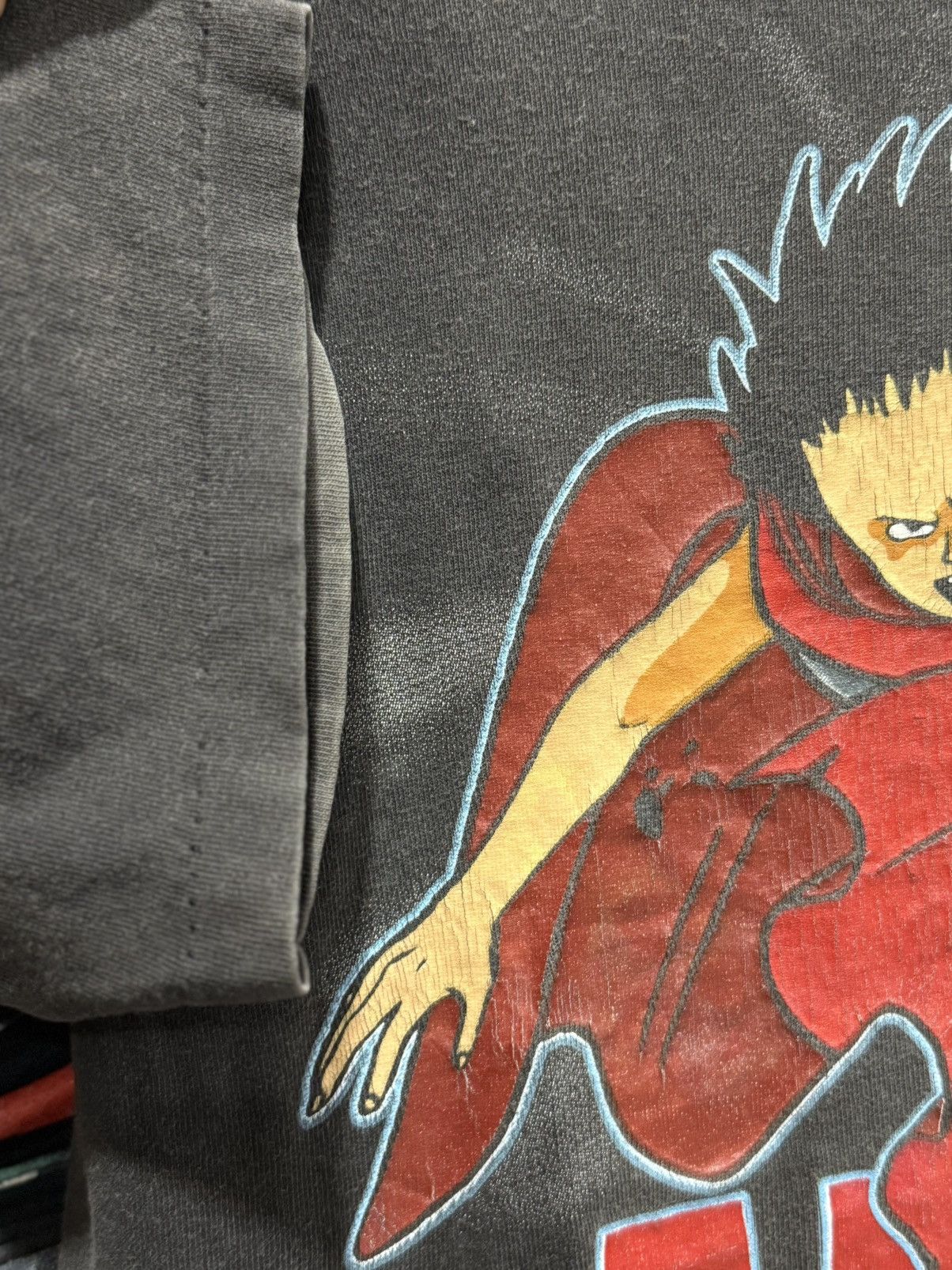 Anime Thrashed Vintage 80s Akira Animated Cyberpunk Sun Faded Tee Size US M / EU 48-50 / 2 - 8 Thumbnail