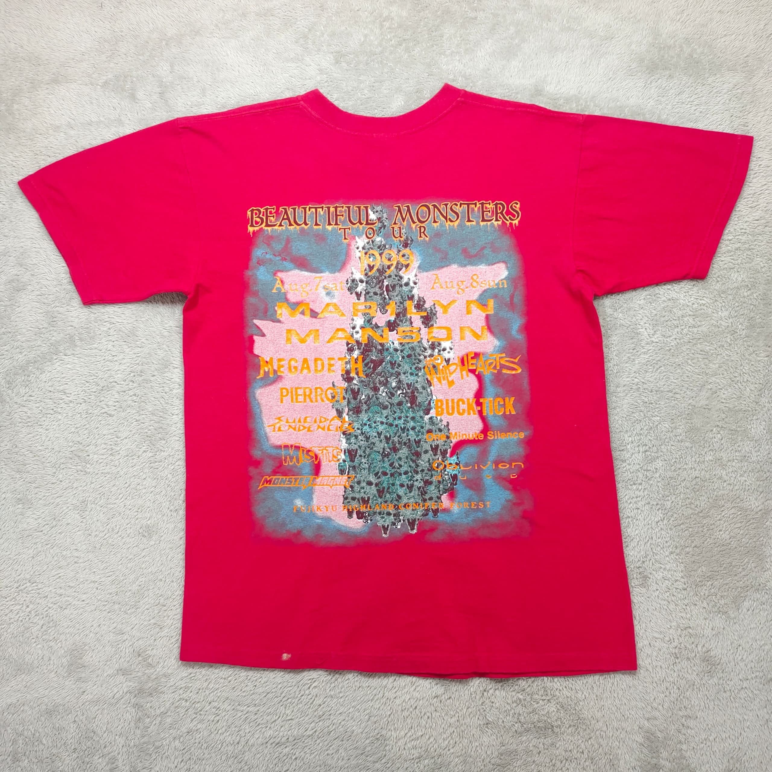 VINTAGE MARILYN MANSON BEAUTIFUL MONSTER 1999 TOUR T SHIRT