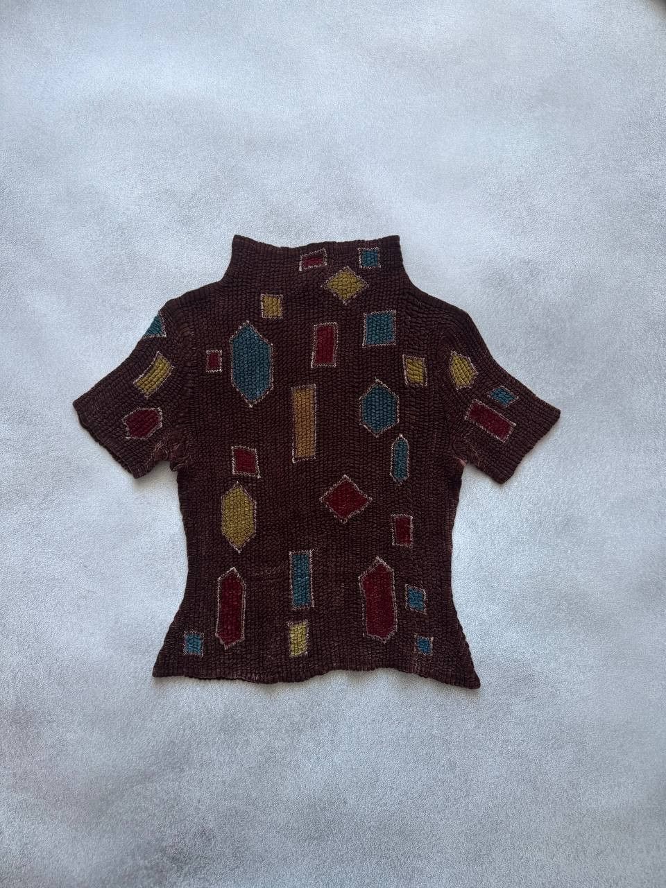 Japanese Brand Rare Archive Yoshiki Hishinuma Geometric Textured Knit Top Size S / US 4 / IT 40 - 5 Thumbnail