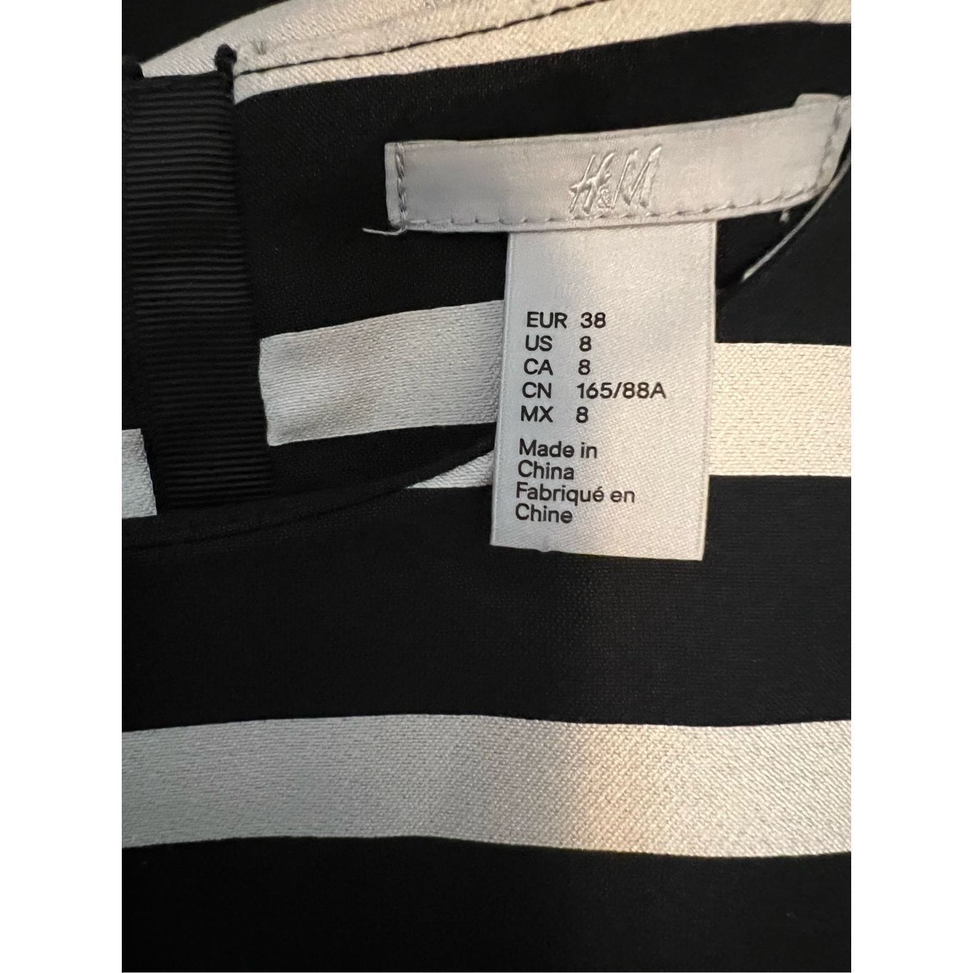H&M HM Striped Dress Black And Ivory Size 8 Size M / US 6-8 / IT 42-44 - 5 Thumbnail