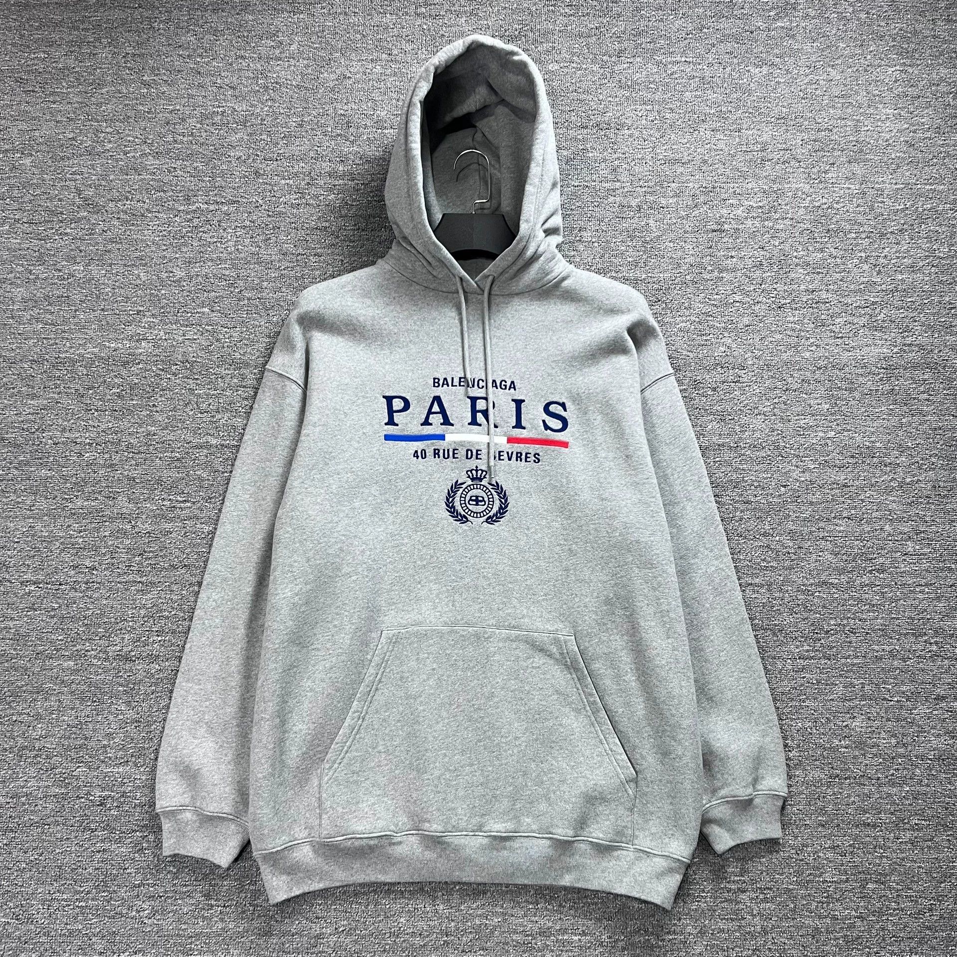 Balenciaga Balenciaga Grey Crown Wheat Ear Hoodie Size US S / EU 44-46 / 1 - 1 Thumbnail
