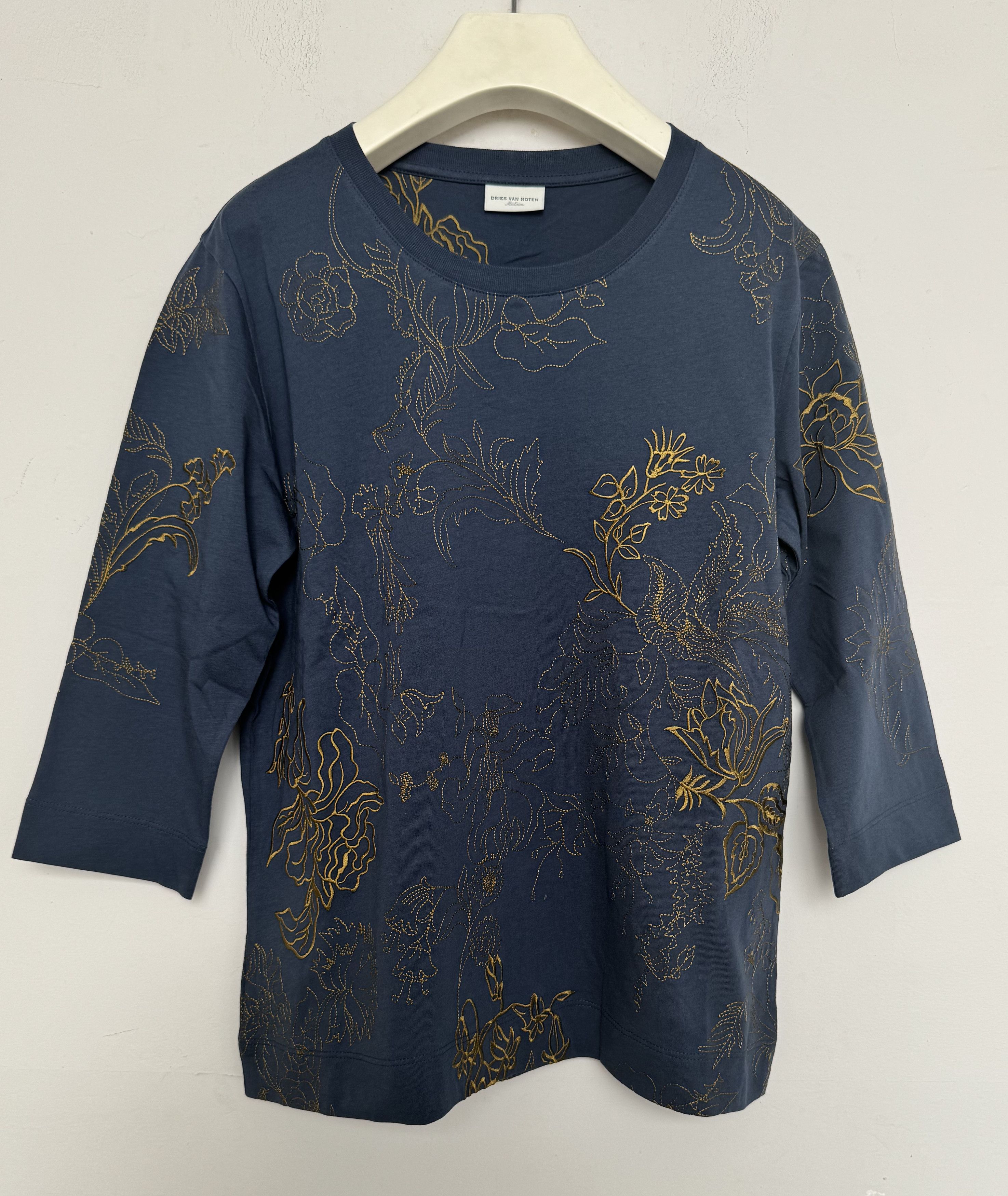 Dries Van Noten Hefiza Metallic Floral-Embroidered Top Size M / US 6-8 / IT 42-44 - 1 Thumbnail
