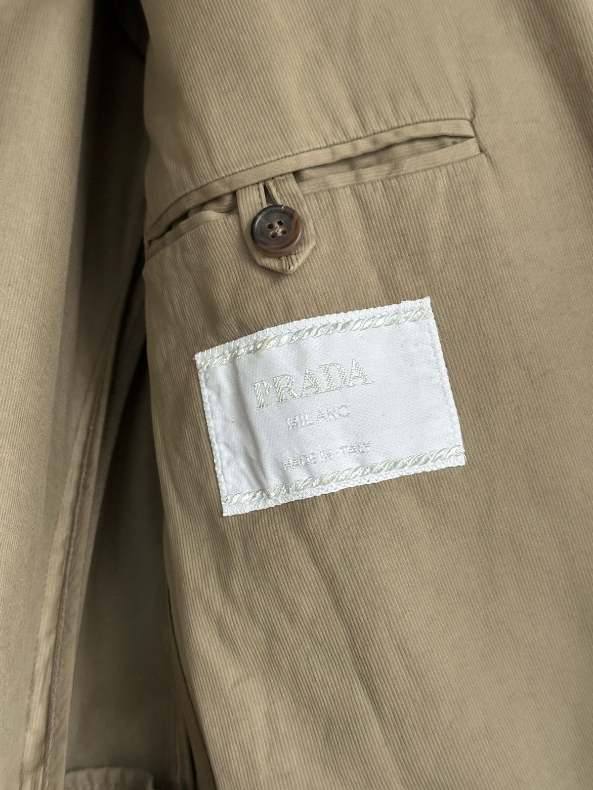 Prada PRADA FW 2006 Padded Shoulders Cotton Jacket Blazer Vintage Size US M / EU 48-50 / 2 - 11 Thumbnail