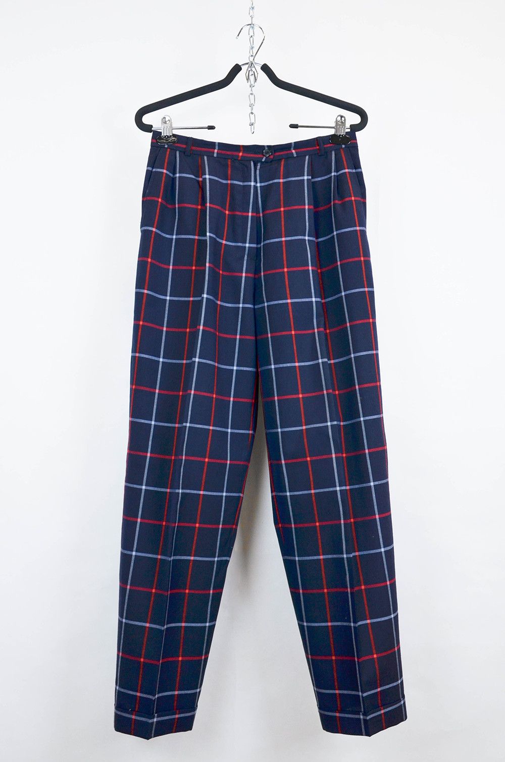 Burberry Burberrys Vintage Wool Plaid Trousers – Size 12 (M) Size 30" / US 8 / IT 44 - 1 Thumbnail