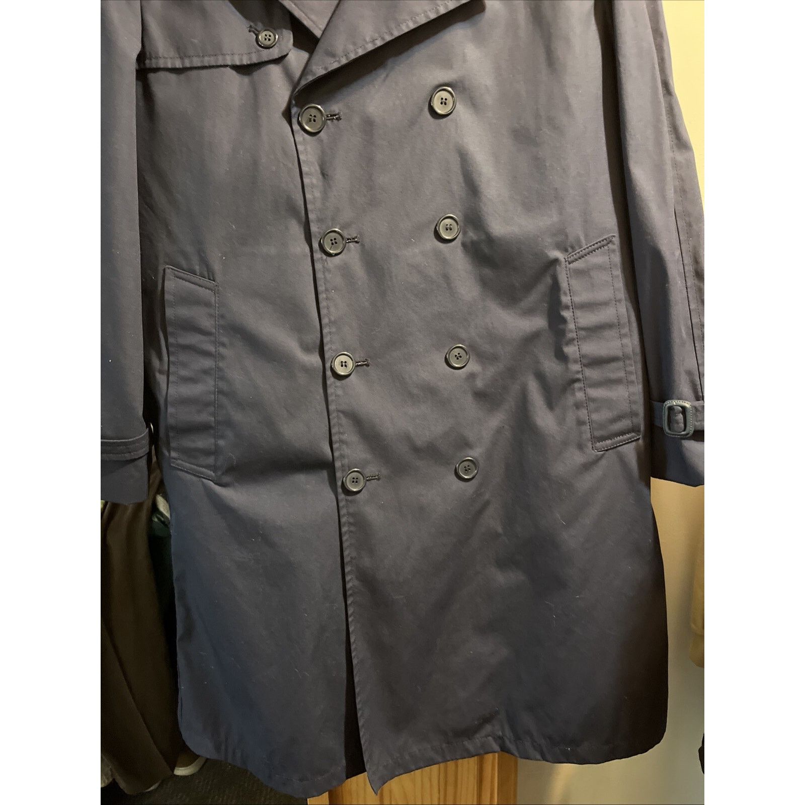 Other US Military Vintage Men’s 42R Navy 8 Button LS Trenchcoat Size US XXL / EU 58 / 5 - 8 Thumbnail