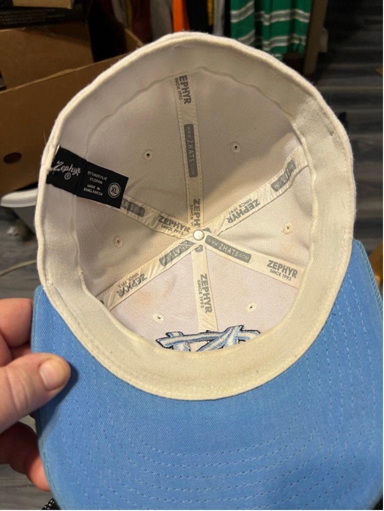 Zephyr Men's Zephyr UNC Tar Heels Hat White Blue Size 42 - 5 Thumbnail