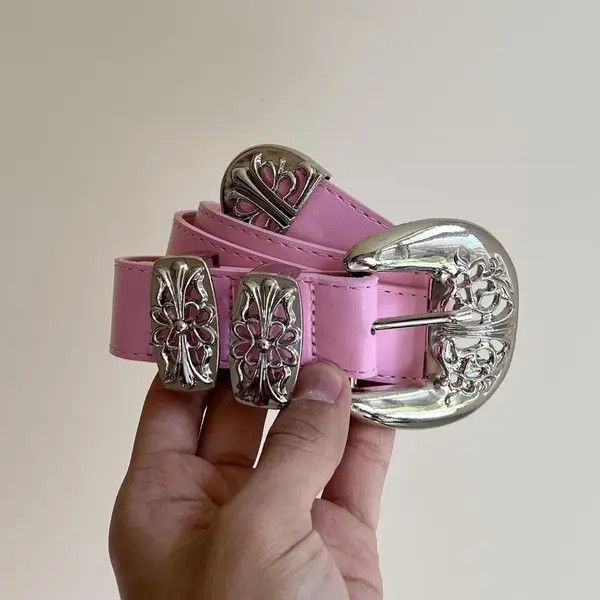 Cowboy Equipment Koike vintage buckle pink american western design belt Size ONE SIZE - 8 Thumbnail