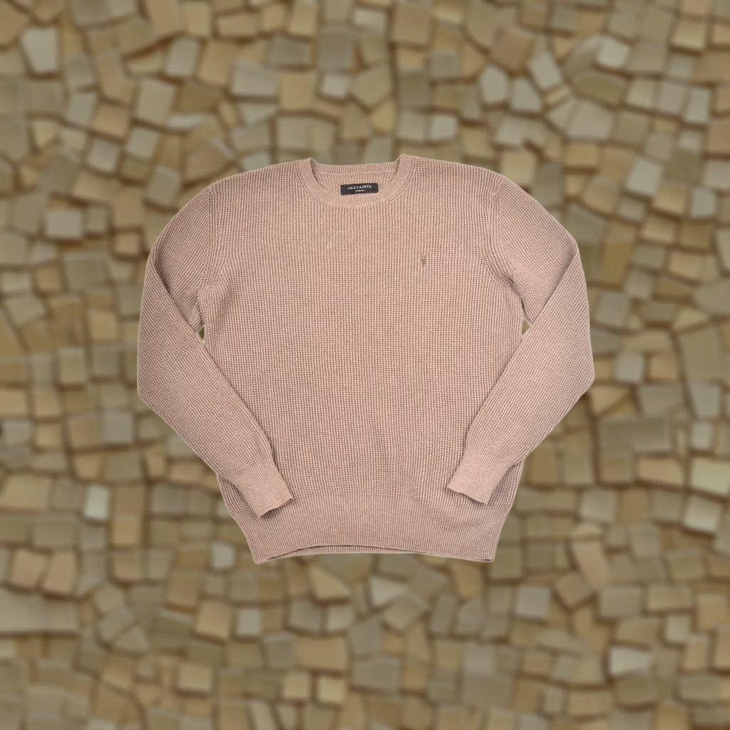 Allsaints Allsaints Trias Crew Knit Cotton Pullover Sweater M Brown Mens Size US M / EU 48-50 / 2 - 1 Thumbnail