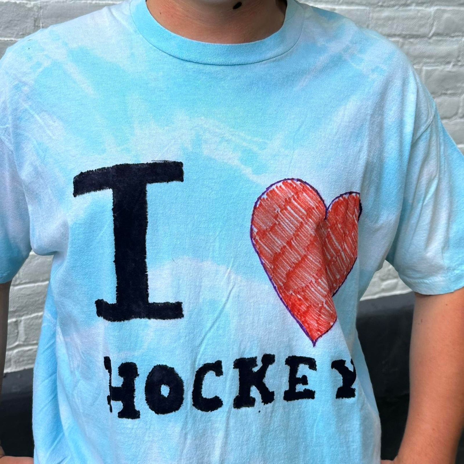 Other × Vintage RARE VINTAGE 70S I HEART hockey LOVE CUSTOM TIE DYE SHIRT Size US XXL / EU 58 / 5 - 1 Thumbnail