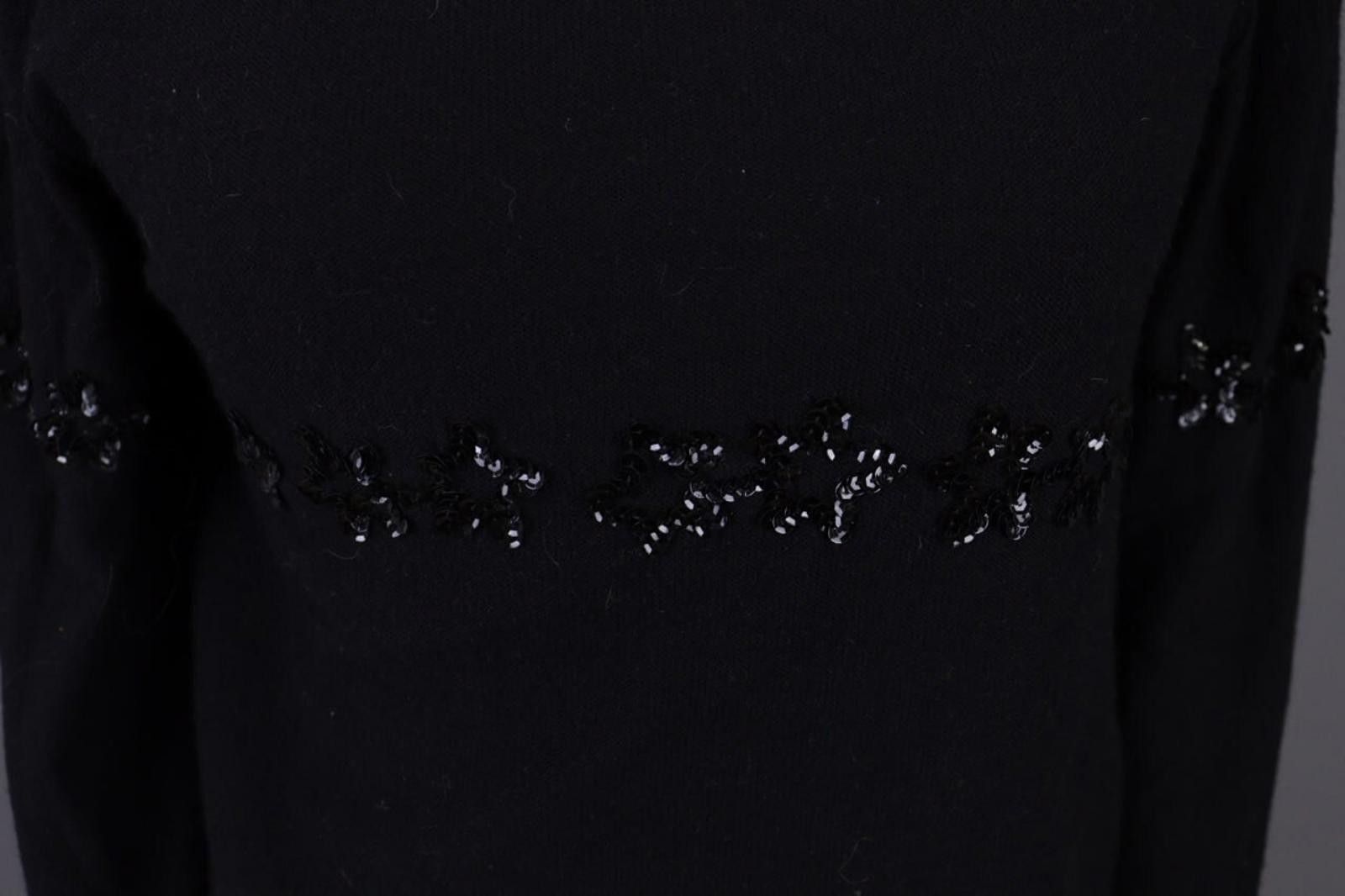 Sonia Rykiel Sonia by Sonia Rykiel Black Wool Angora Knit Sweater 40 / M Size M / US 6-8 / IT 42-44 - 4 Thumbnail