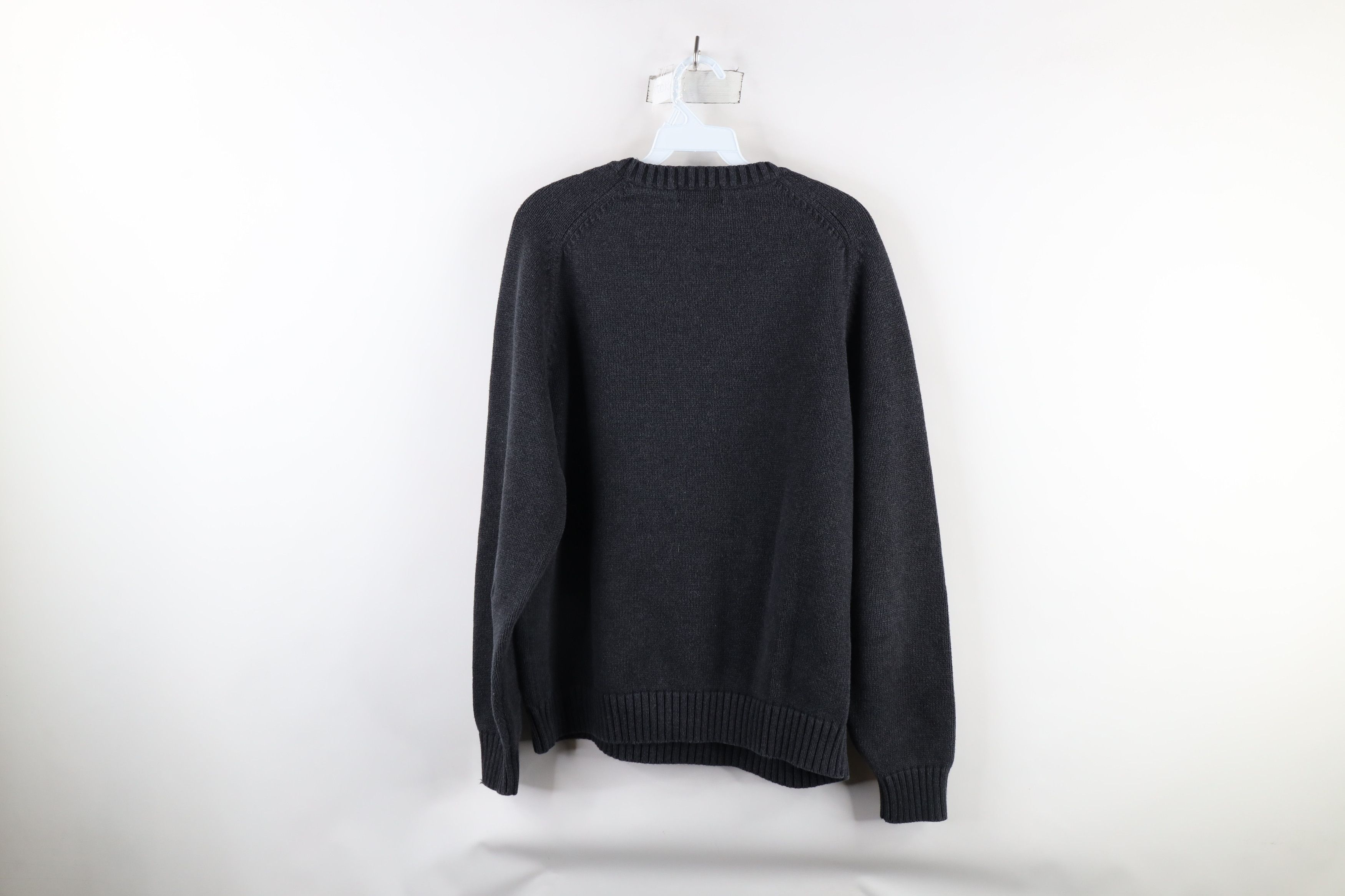 Lands' End × Vintage Vintage 90s Lands End Blank Cotton Knit Sweater Gray Japan Size US L / EU 52-54 / 3 - 6 Thumbnail