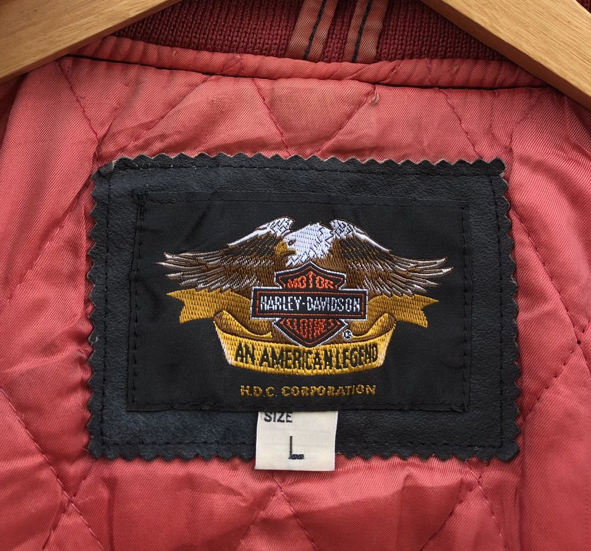 Harley Davidson Vintage Harley Davidson Racing Cowhide/Nylon Bomber Jacket Size US M / EU 48-50 / 2 - 19 Thumbnail