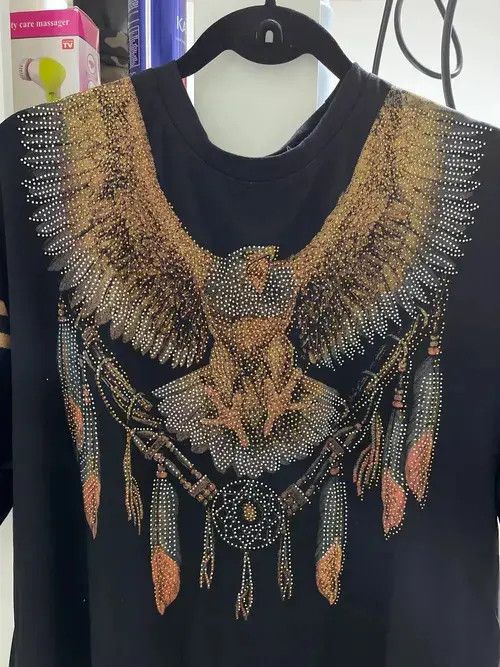 Other Rhinestones Eagle Hip Hop Graphic T Shirt Size US XXL / EU 58 / 5 - 3 Thumbnail
