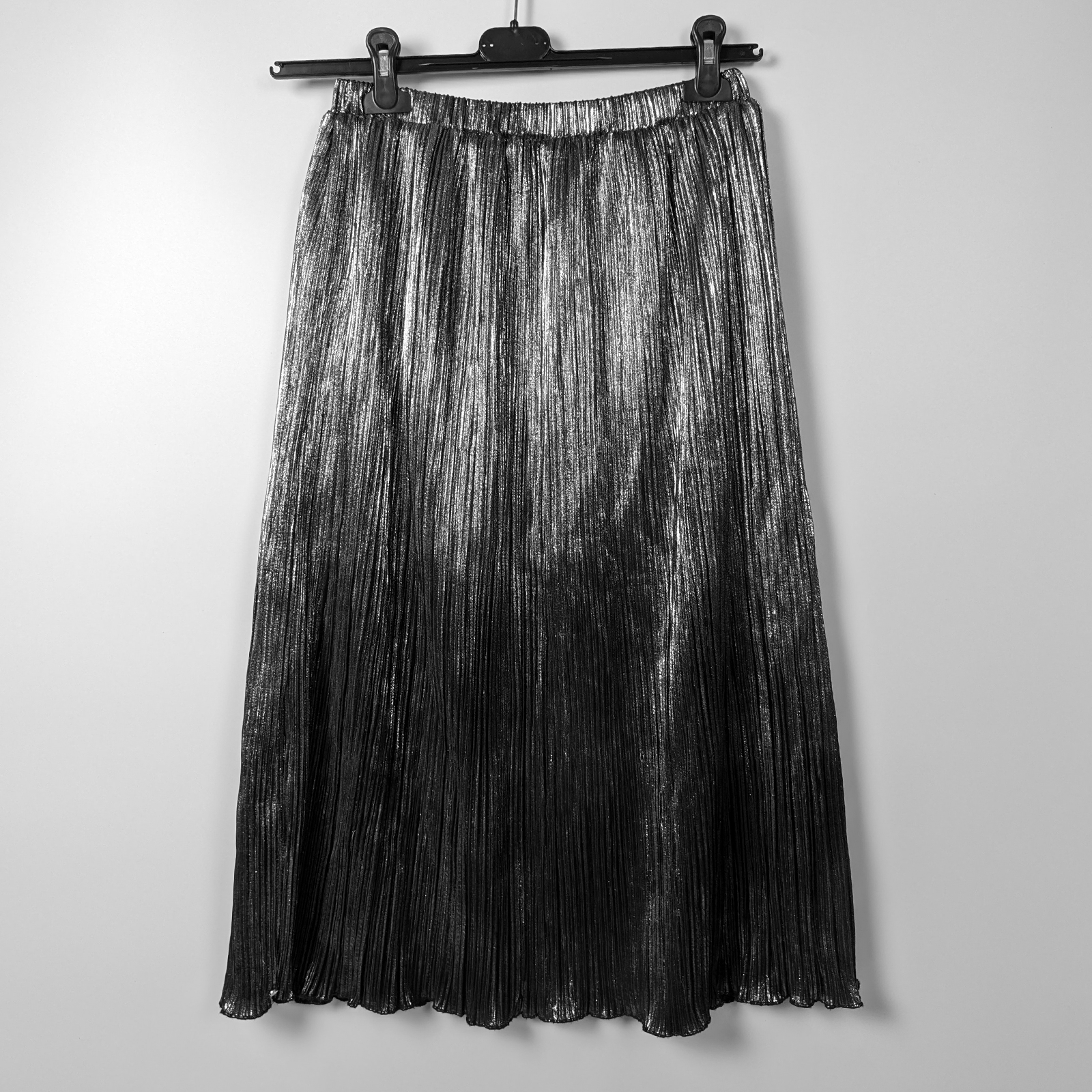 Diesel Diesel Pleated Y2K Silver Metallic Maxi Long Skirt Size 34" / US 12 / IT 48 - 1 Thumbnail