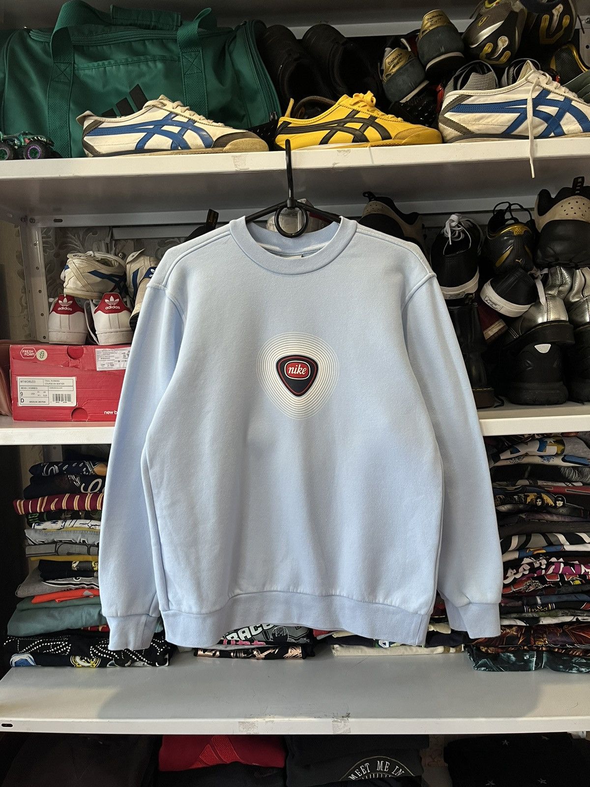 Nike Vintage NIKE Sweatshirt Crew Neck Center Swoosh Hoodie Size S / US 4 / IT 40 - 1 Thumbnail