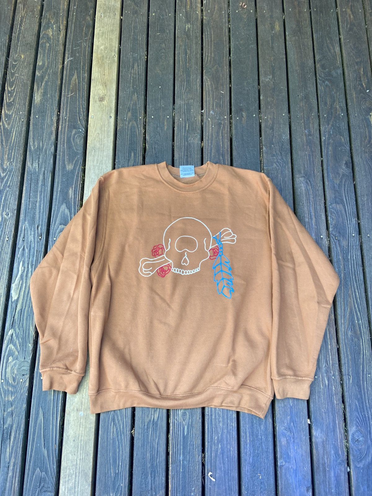 Handmade Grateful Dead hand chainstitched sweatshirt Size US XL / EU 56 / 4 - 1 Thumbnail