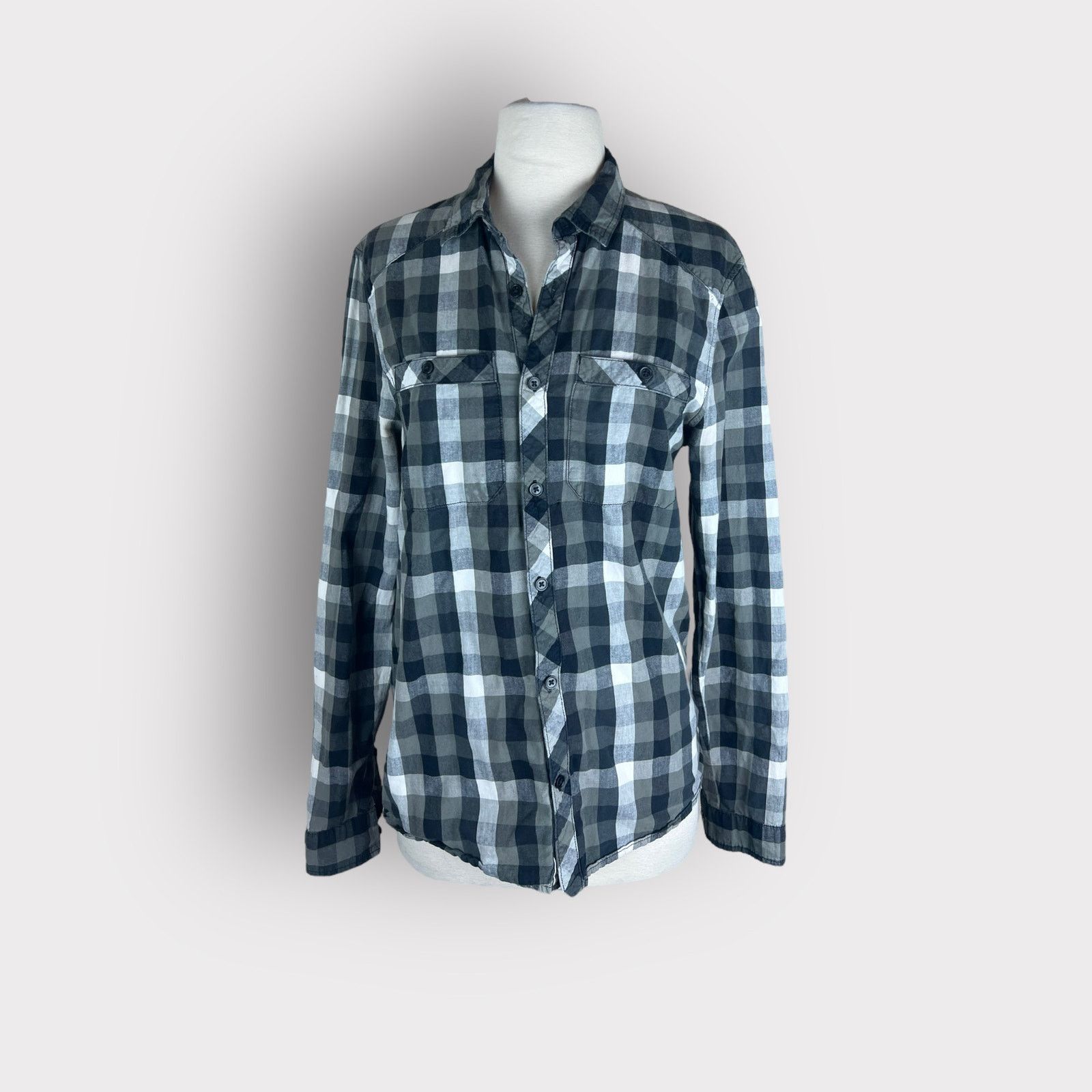 H&M DIVIDED by H&M | Men's Plaid Button Down Shirt Casual Cool Size US S / EU 44-46 / 1 - 1 Thumbnail